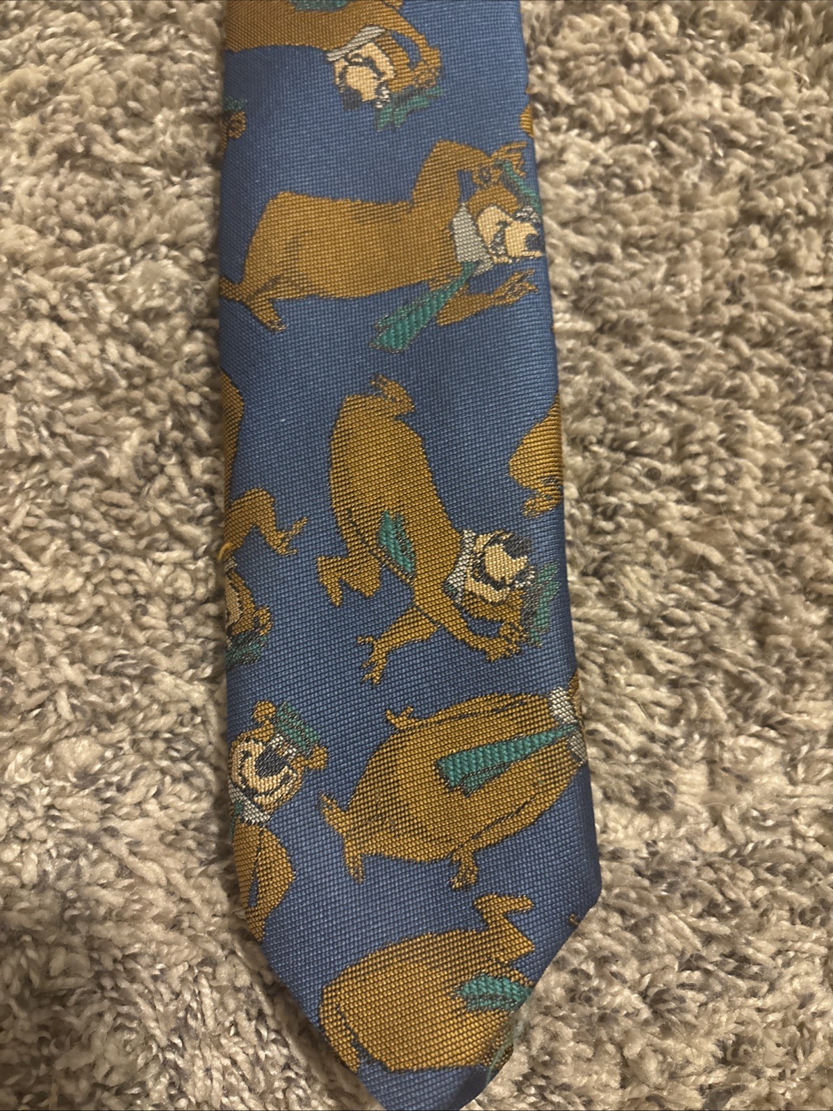 Ralph Marlin Yogi Bear Hanna Barbera 1992 Cartoon Necktie Vintage Classic