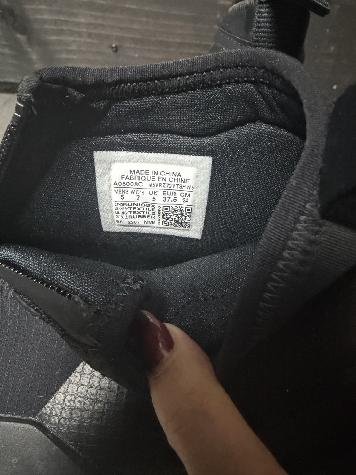 Converse x A-Cold-Wall Geo Forma Boots Black Men 5 Women 7 ACW Zip High Top