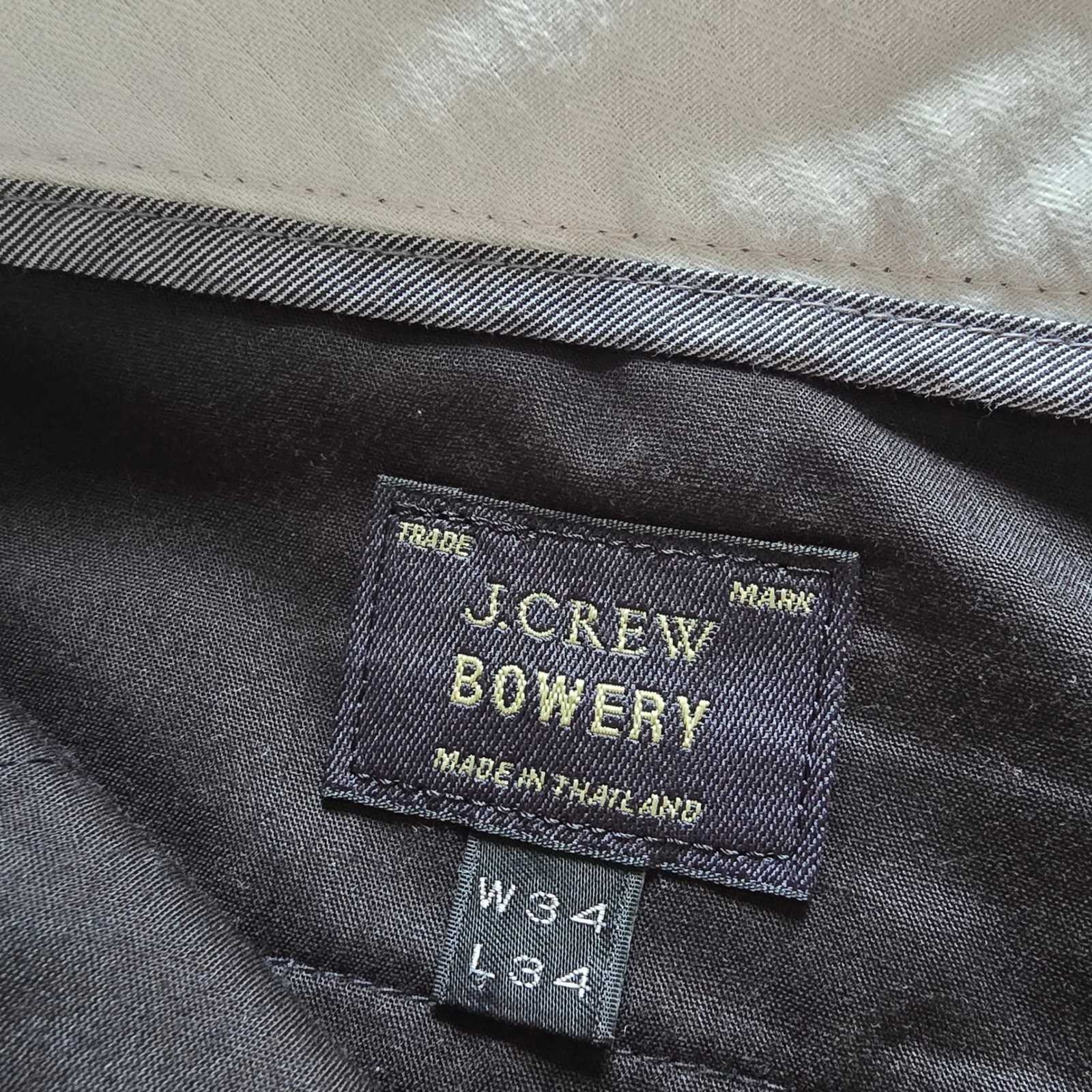J.Crew Bowery Slim Fit Navy Blue 100% Wool Dress Pants Mens 34×34