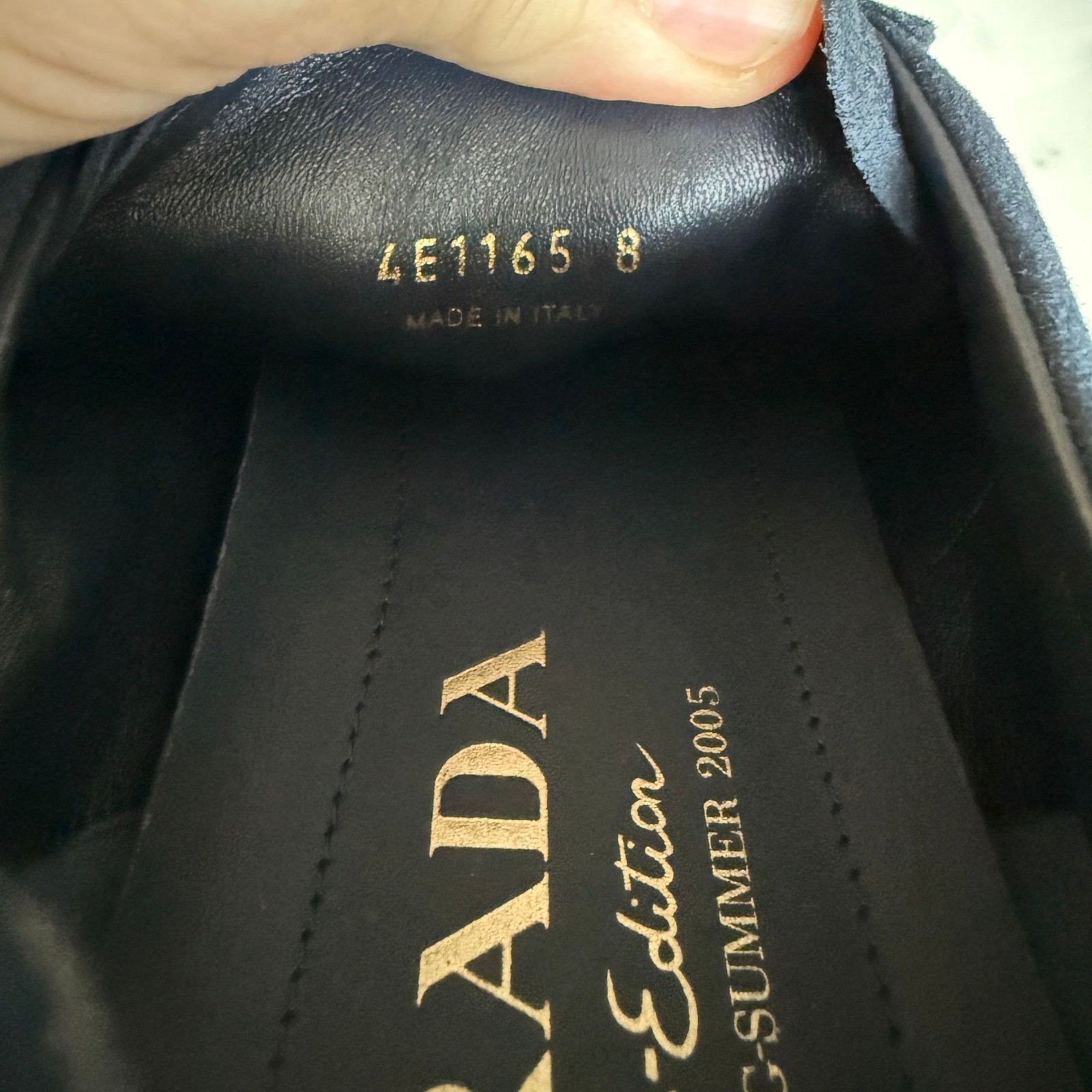 Prada 4E1165 Men’s Montecarlo Re-Edition 2005 Suede Sneakers, UK sz 8