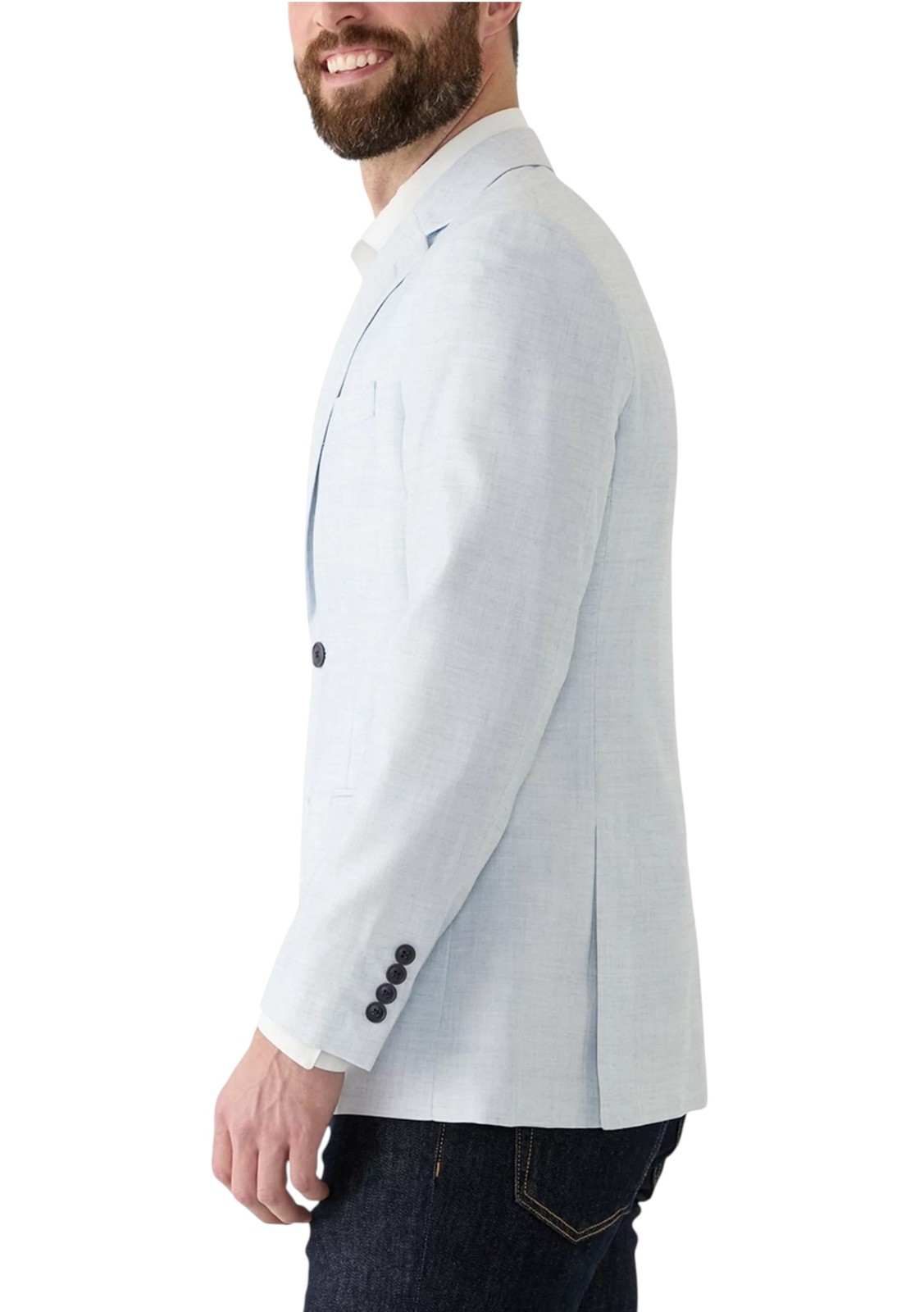 Nautica Mens Modern fit Sport Coat Blazer 40 S Light Blue Solid