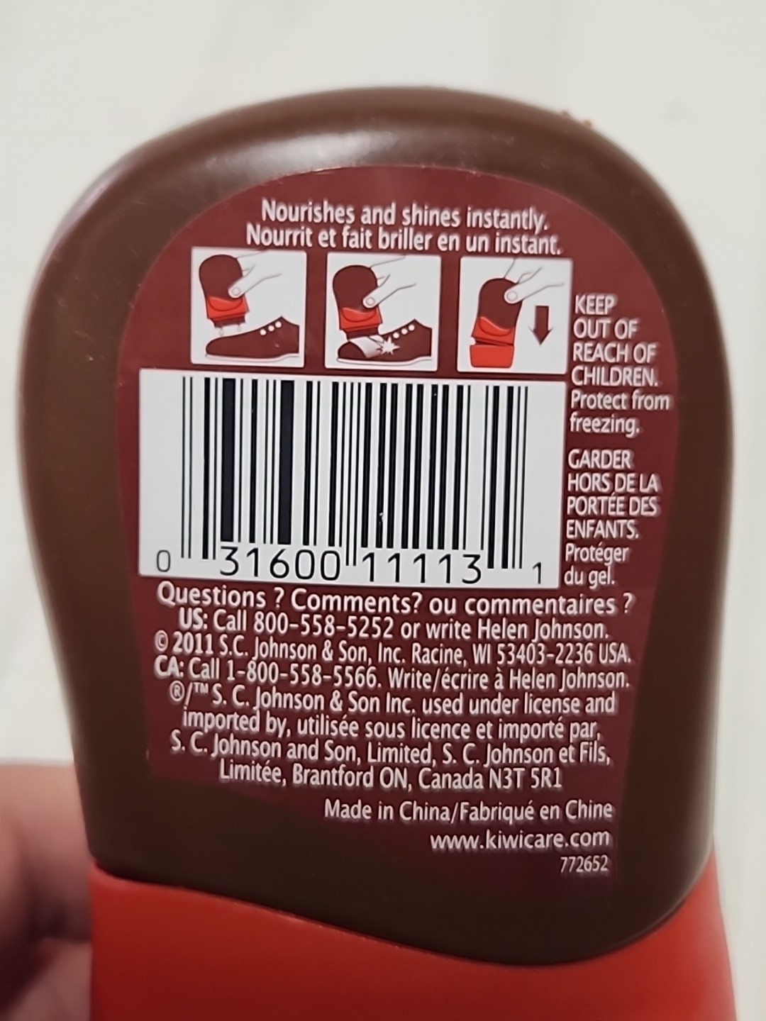 Kiwi No Buff Cream Polish Revives & Nourishes Brown Leather 1.7oz