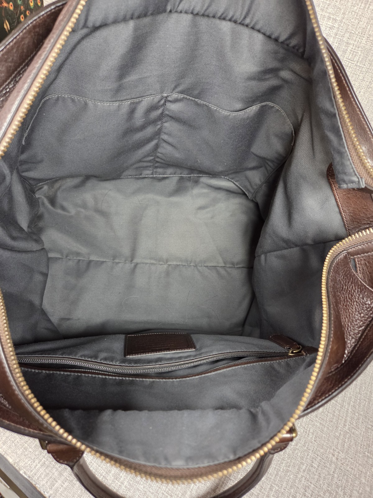 COACH Bleecker Weekend XL Leather Tote Bag Dark Brown RARE COLOR Style# 70487