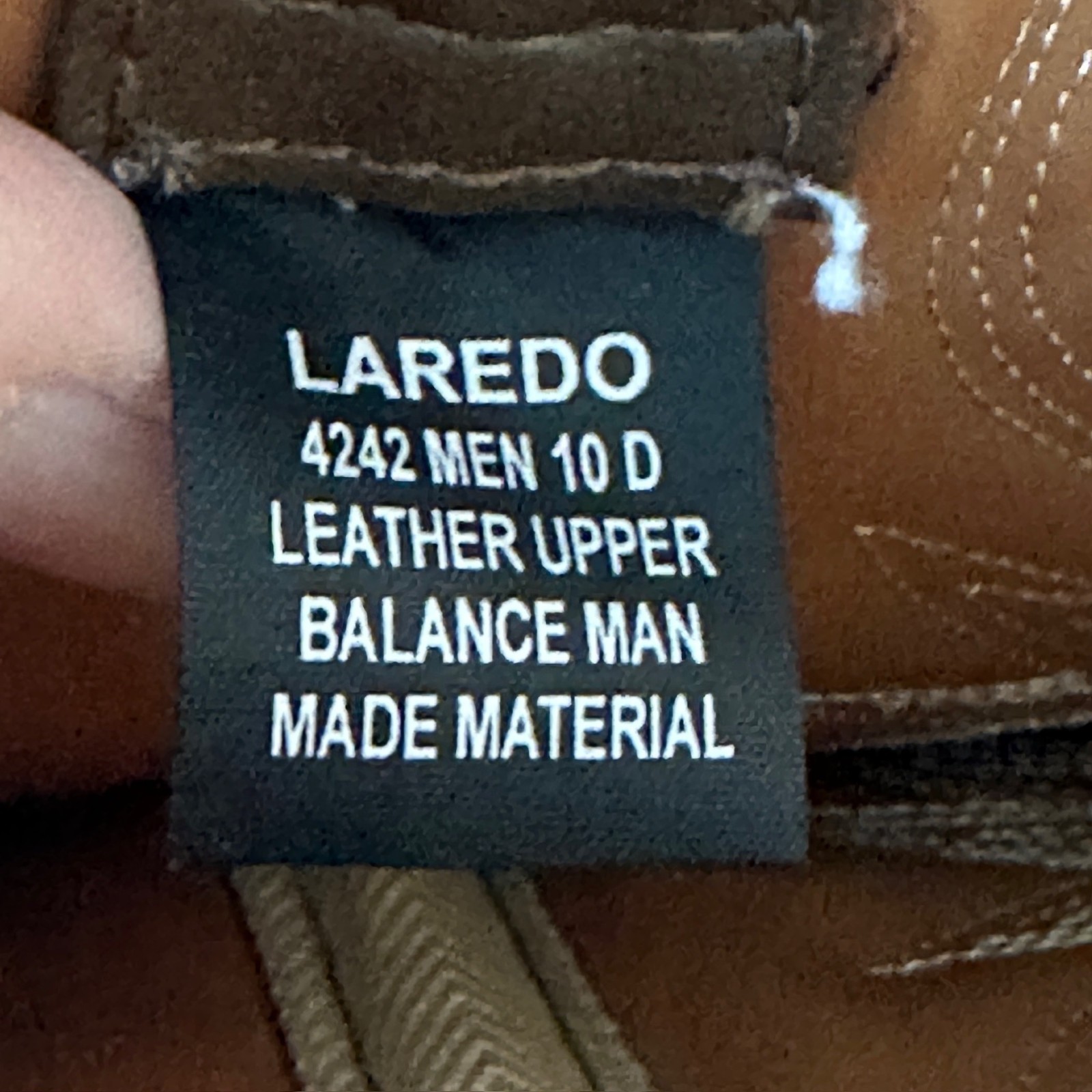 Loredo Cowboy Boot Mens 10 D Paris Leather Western Style 4242 Rubber Sole