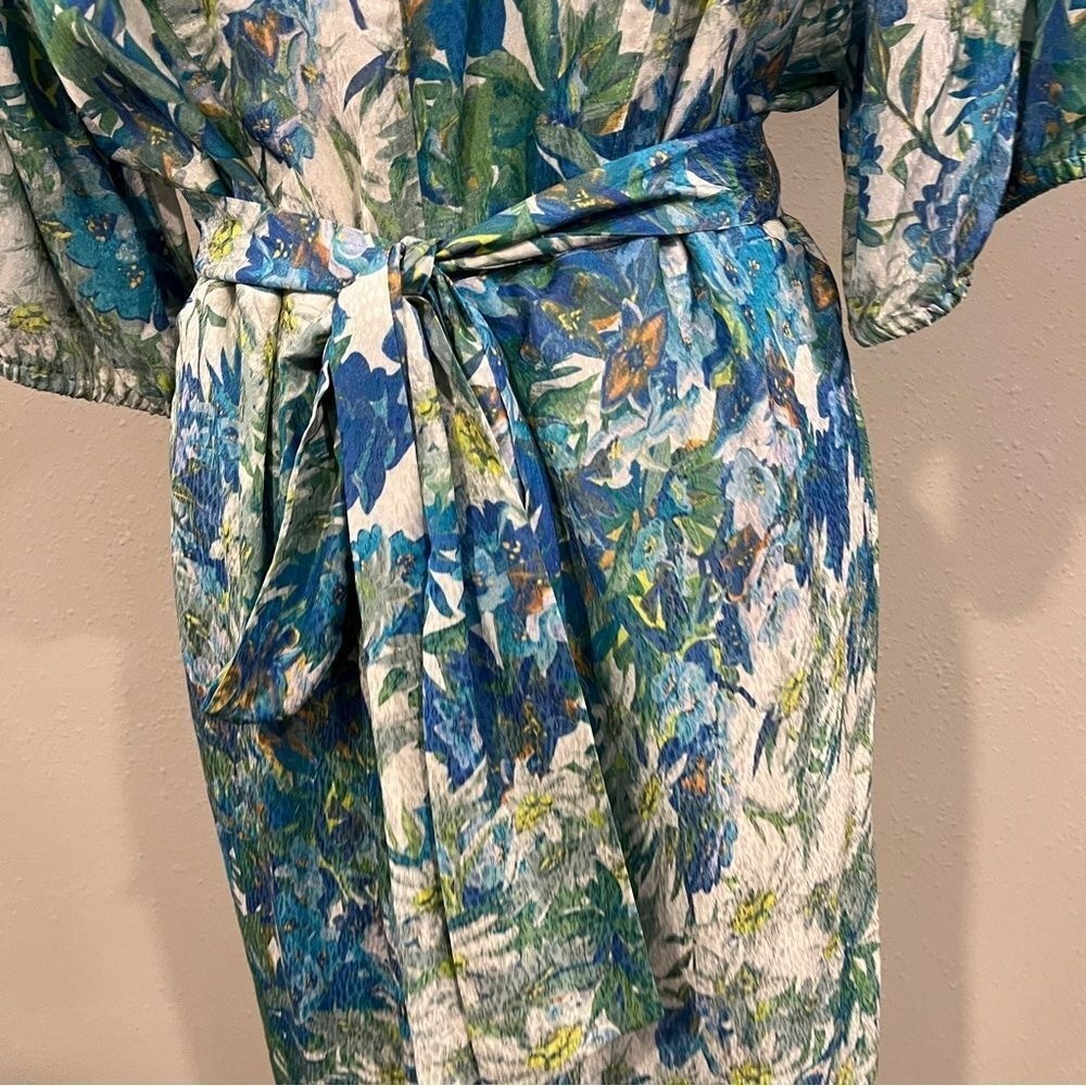 Ted Baker Nicciey Floral Puff Sleeve Midaxi Dress size 6