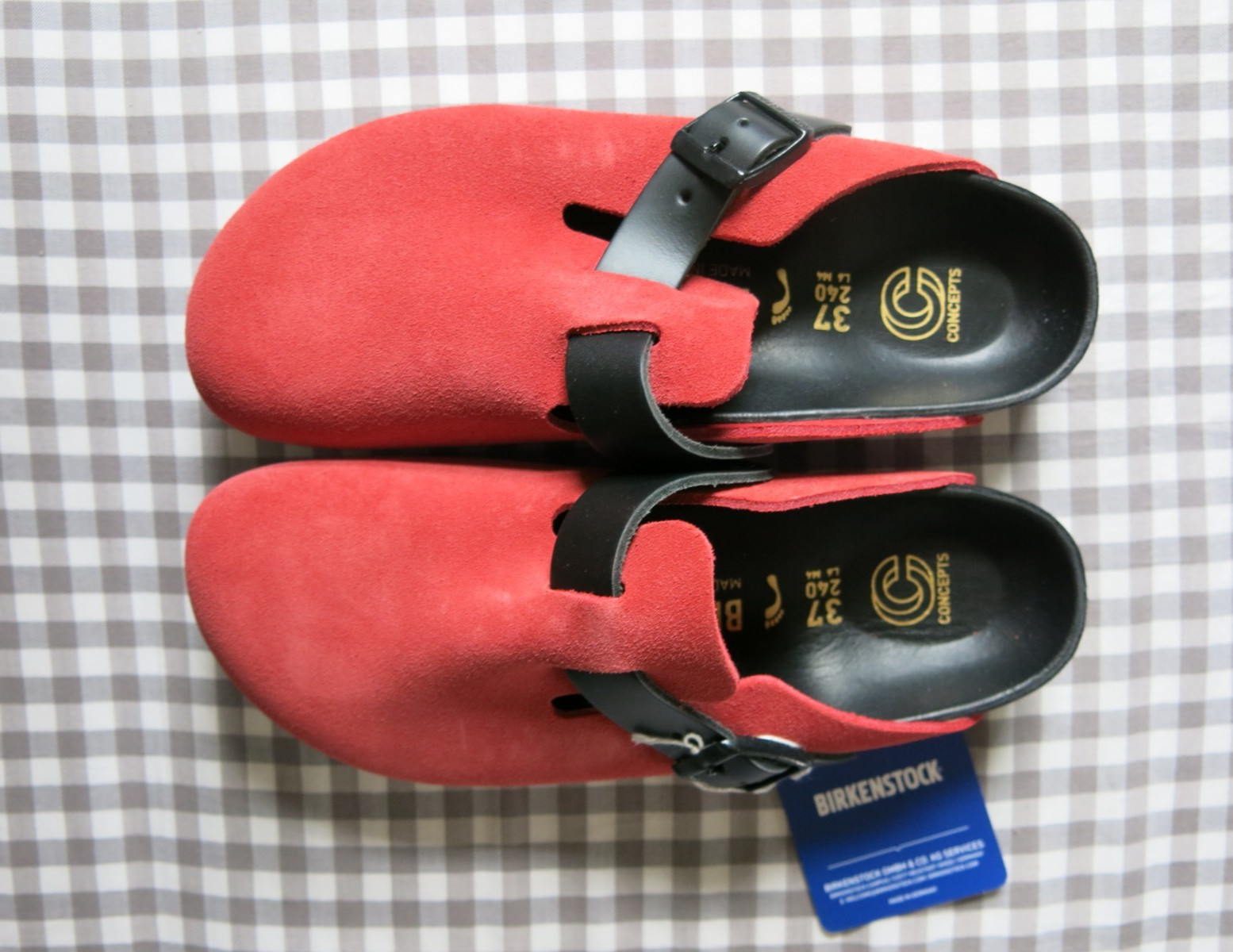 Birkenstock Boston x Concepts leather clogs red EU 37 US 6-6.5 medium/narrow