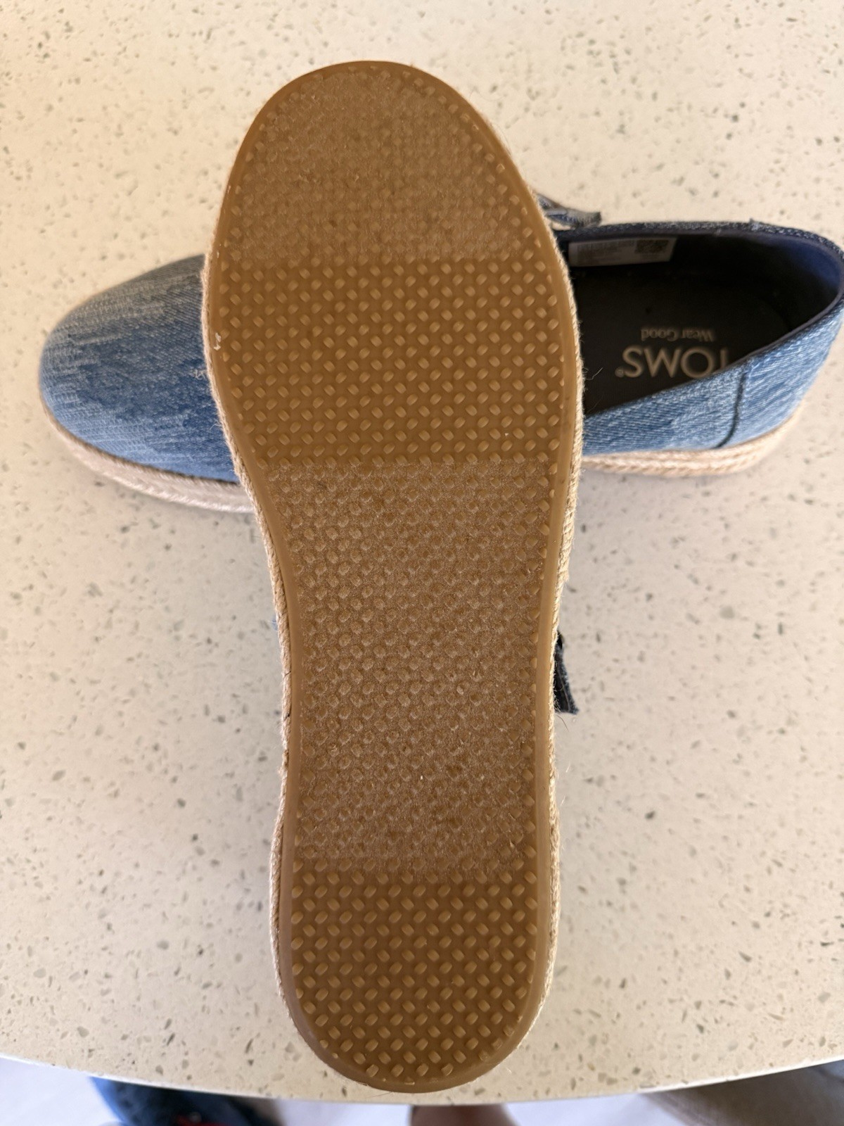 TOMS Women’s Mary Jane Espadrille – Dark Sky Denim – US 9.5 EU 41, lightly worn