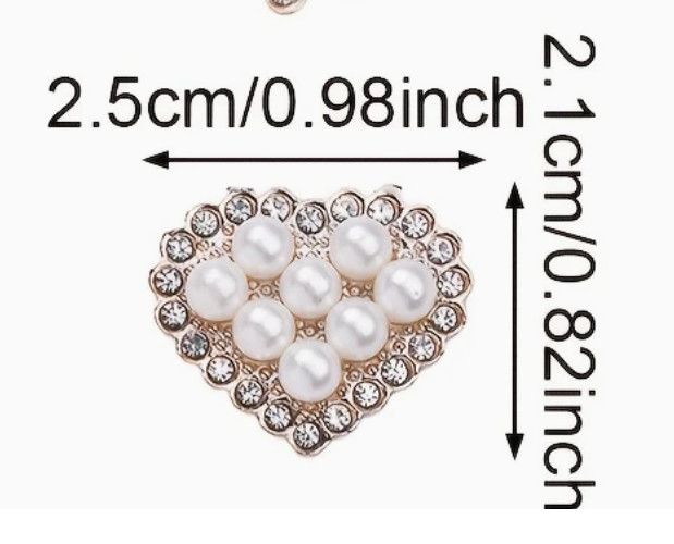 12pc Pearl Flower Rhinestone Glam Shoe Charms for Crocs or Shoe Laces