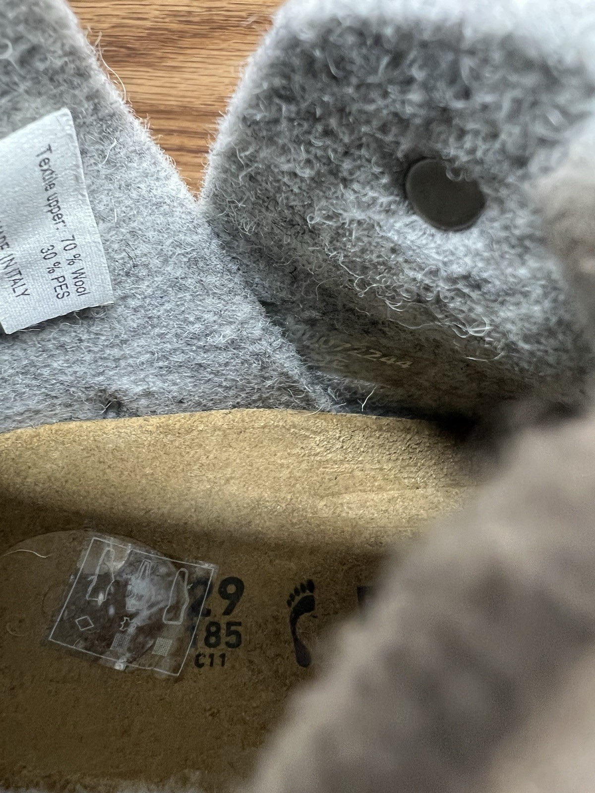 BIRKENSTOCK – Kids Size c11 (29) Andermatt Shearling Wool Felt Gray Boots NEW