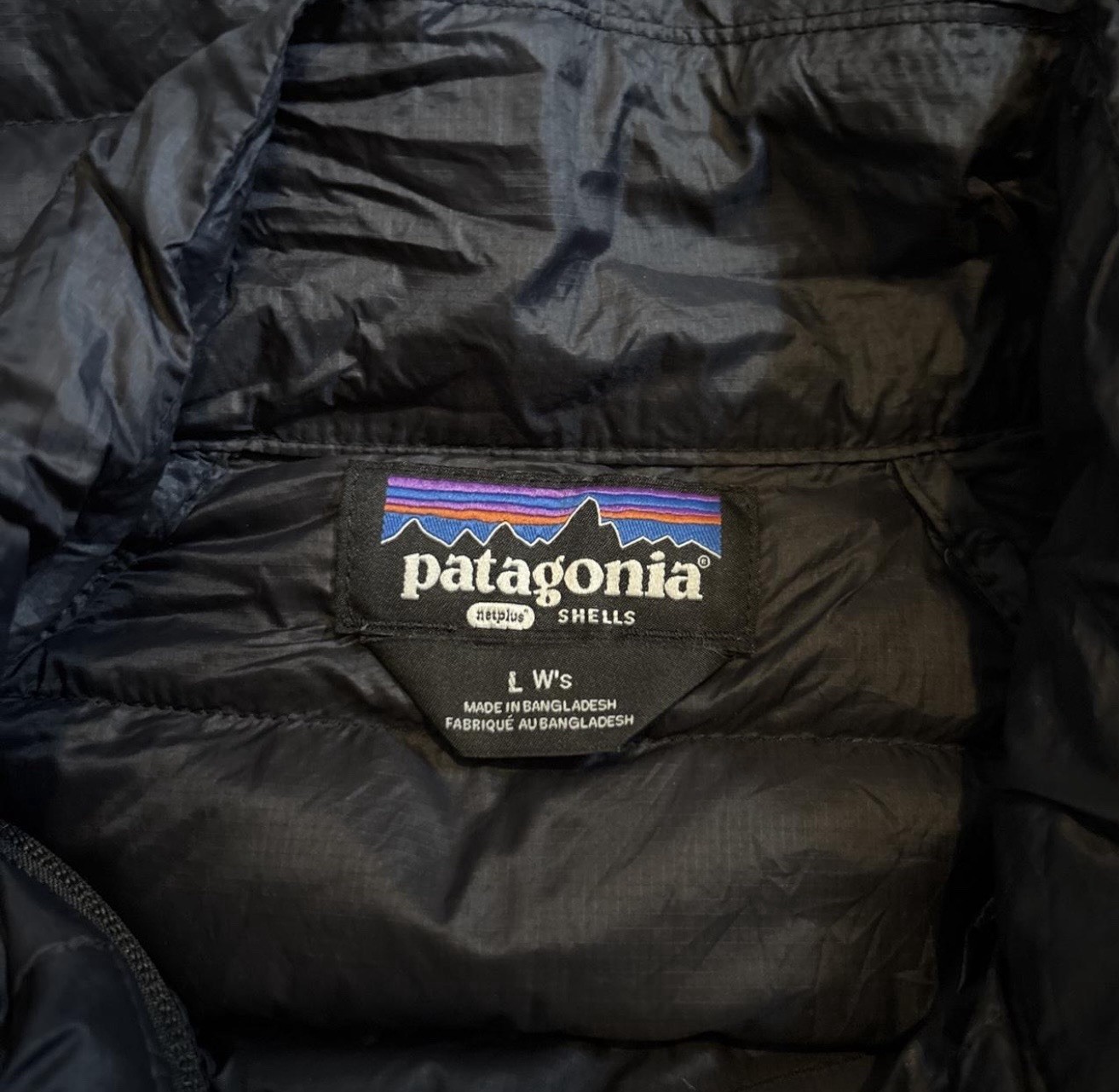 Patagonia Down Sweater Jacket Womens Large Black Puffer STY84684 SP24 MSRP $289