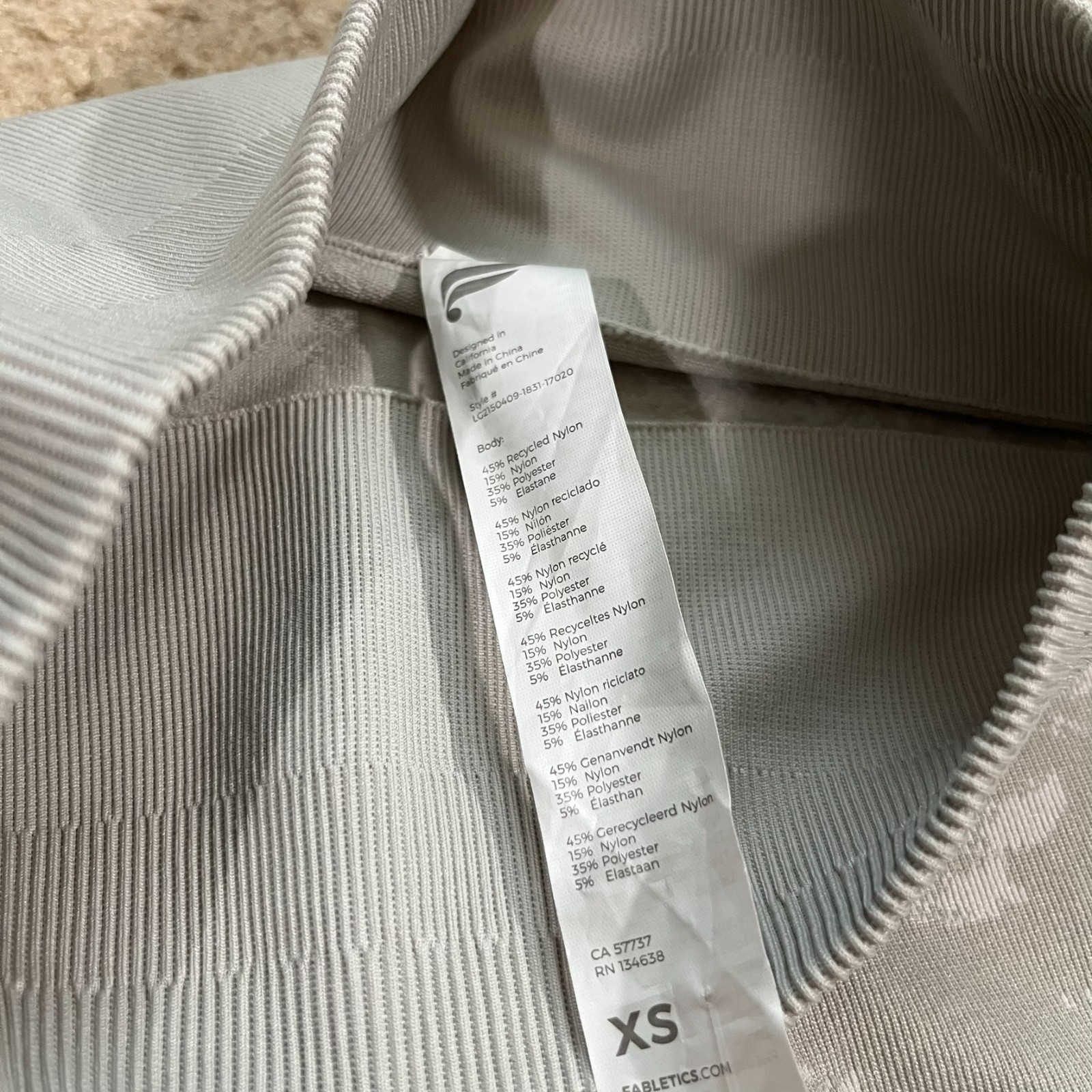 NWT Fabletics High Waisted Seamless Mist Leggings Size XS