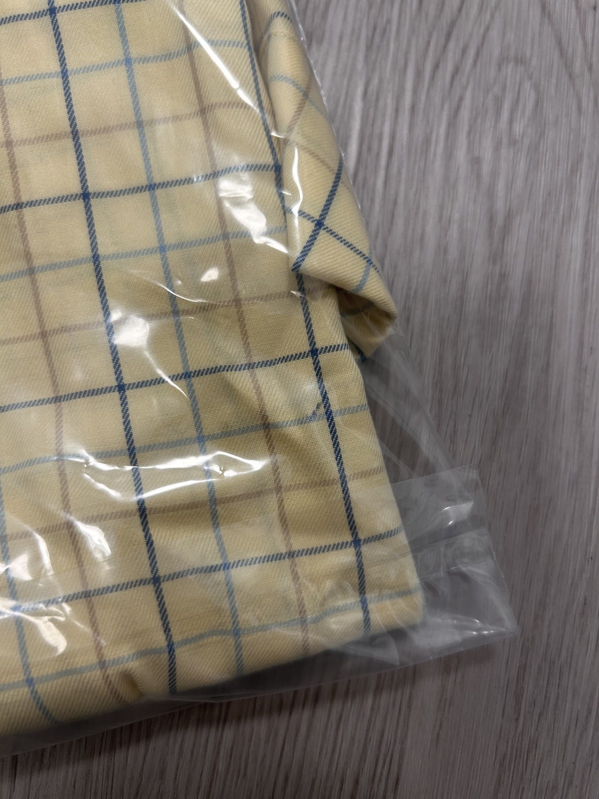 L.L. Bean Button Down Shirt XXL Regular Fit Pocket Yellow Plaid Cotton Casual