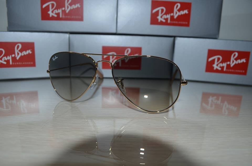 Sunglasses Aviator 3025 001/32 Light GRAY Gradient Lenses- Ray Ban Standard Size