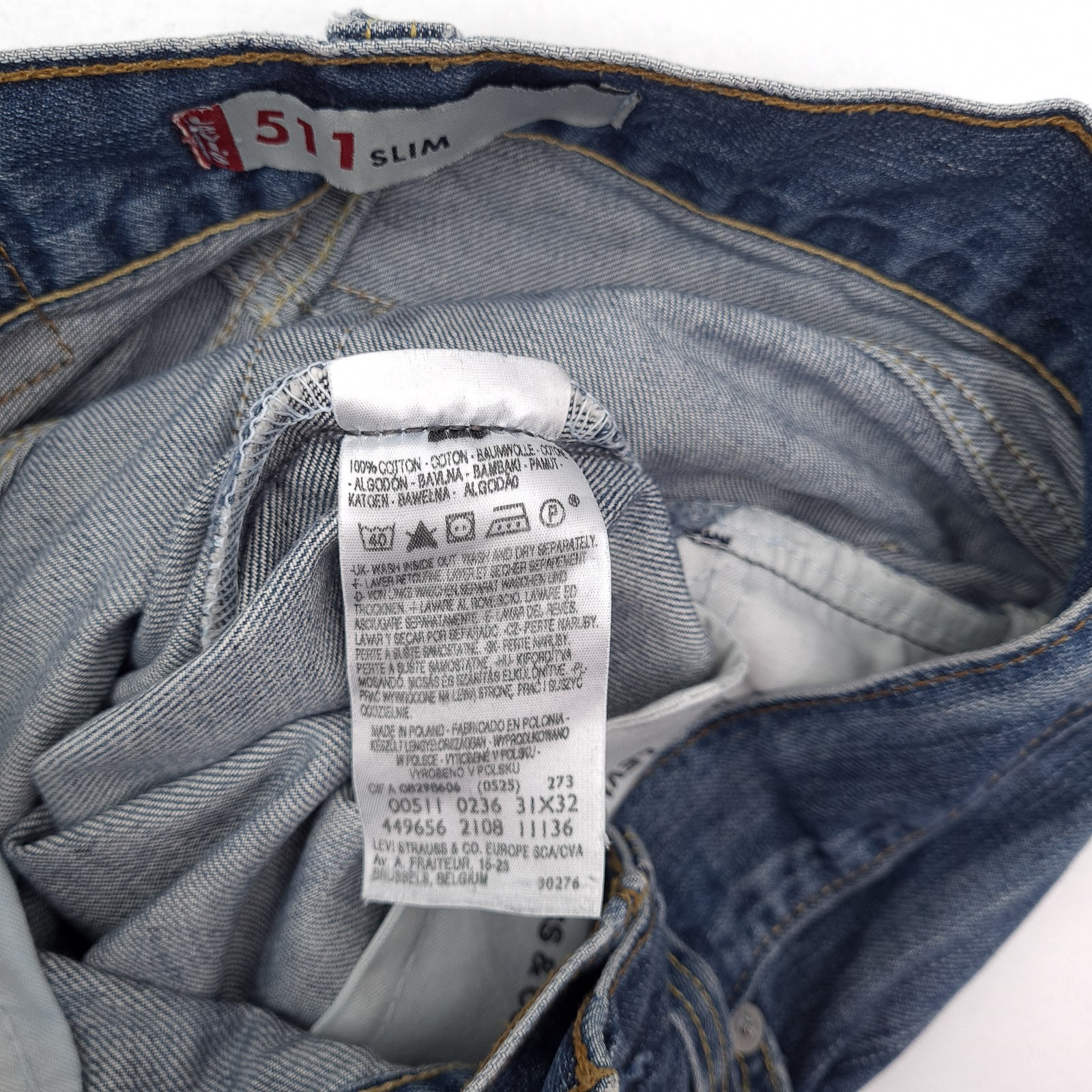 Vintage Levi’s Jeans 511 Men Slim Straight Yw9 Size W31 L30