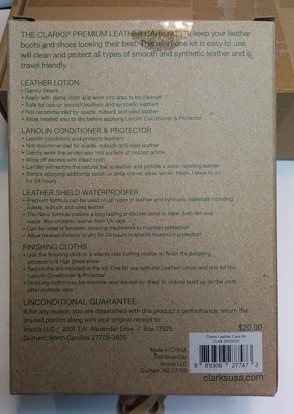 Clarks Premium Leather Care Kit Boxed Gift Set Complete Care For All Leathers