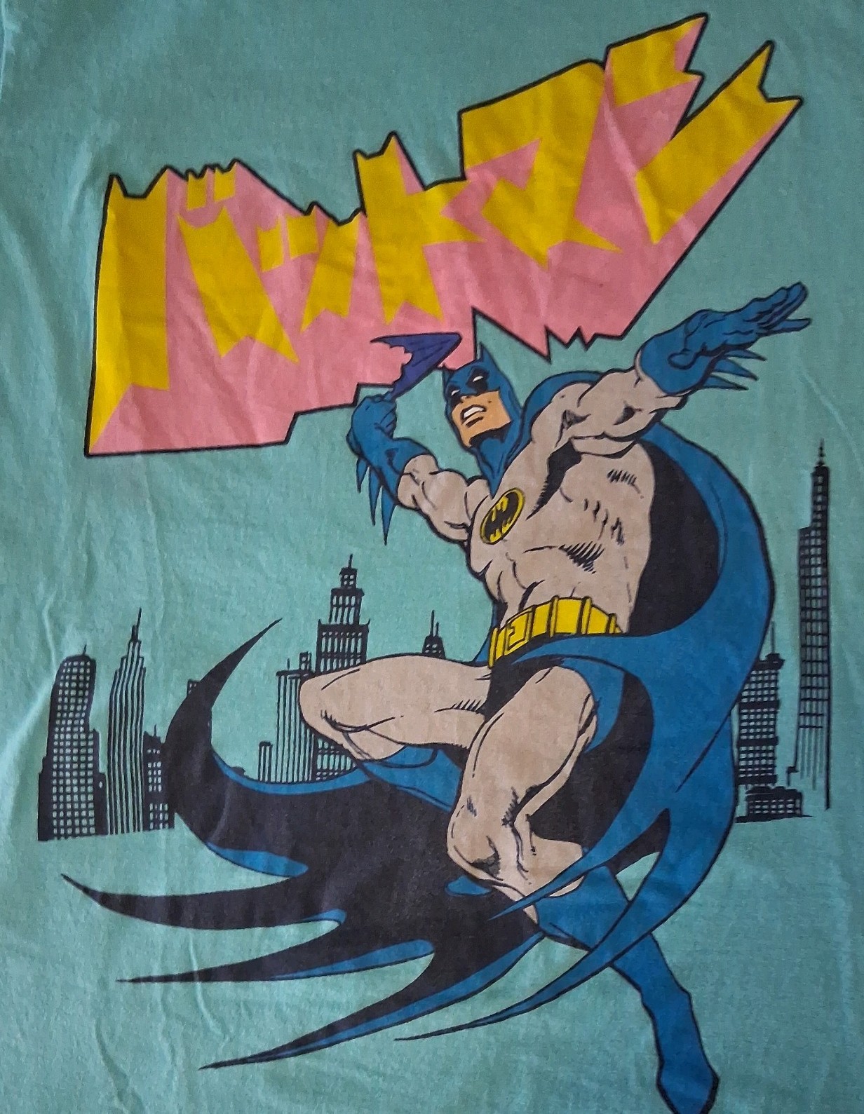 Unique Batman Graphic Shirt Size Medium. bright! Gotham City, Joker, Harley