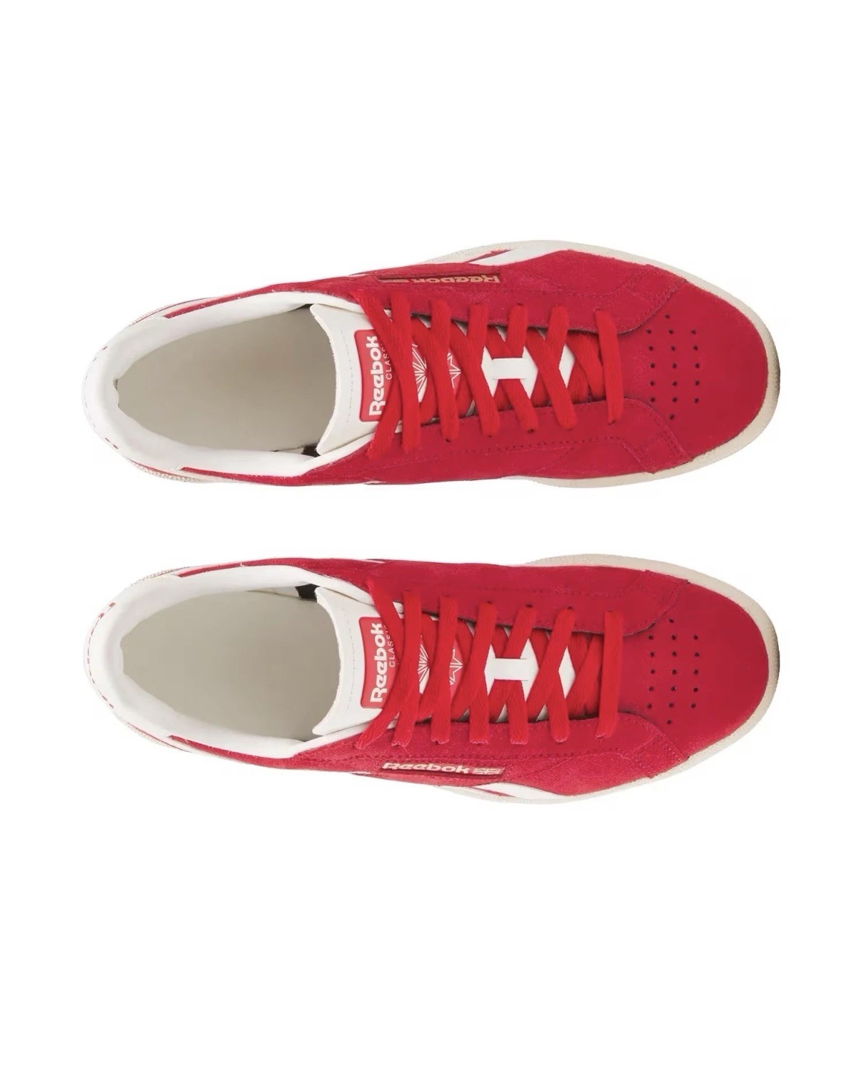 Reebok Unisex Club C Grounds UK Vector Red/White/Chalk Sneakers – Size 6M/7.5 W