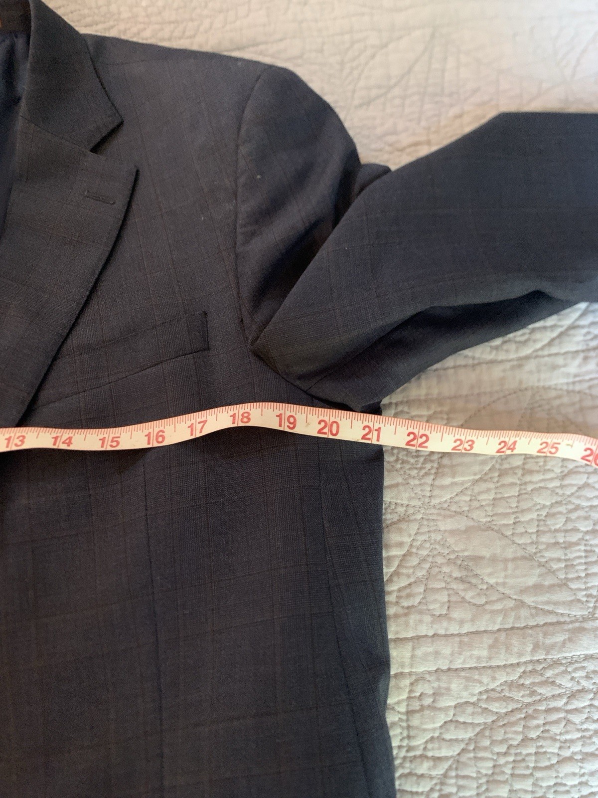 Peter Millar Men’s 40S – Navy Blue Plaid Sport Coat, Blazer, Suit Jacket