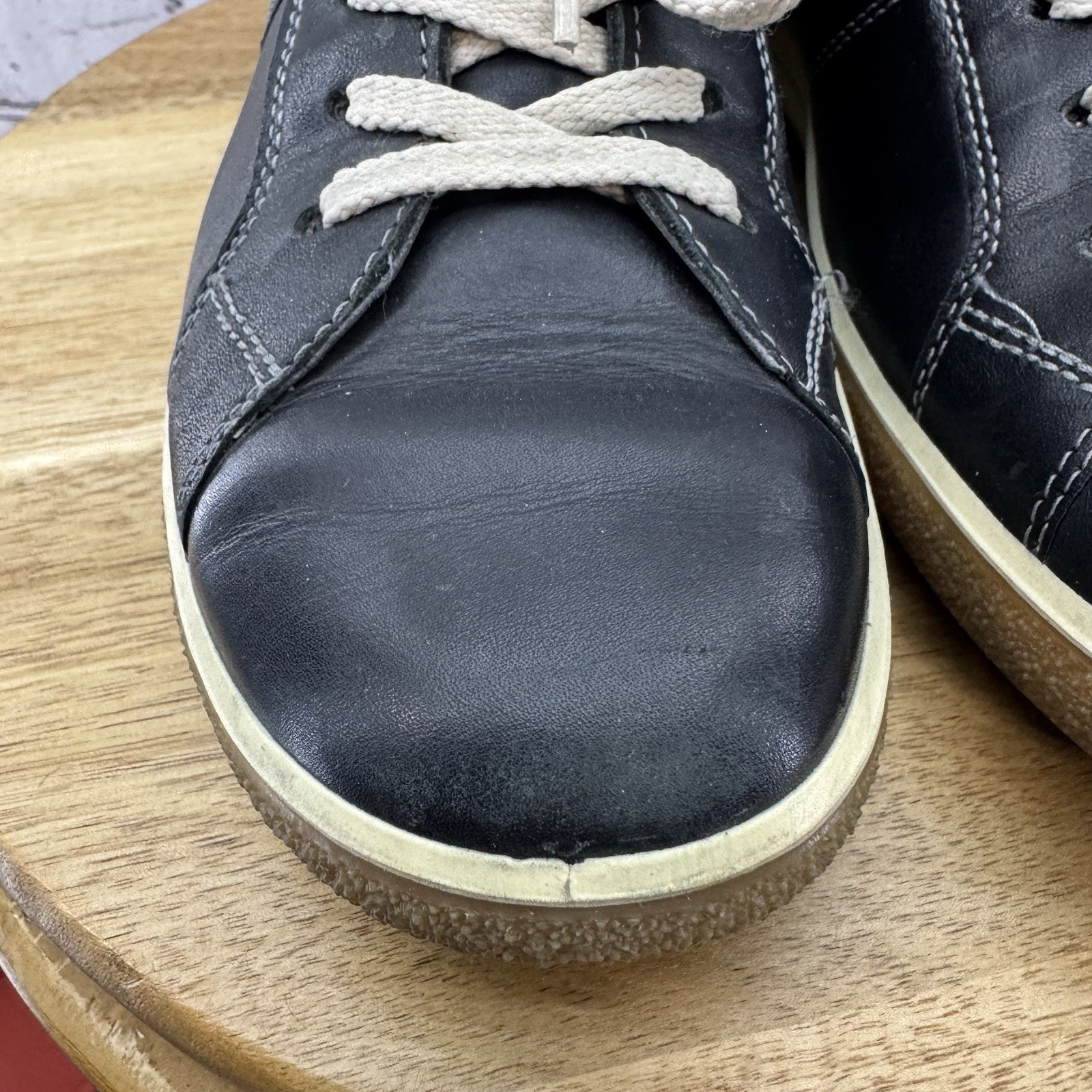 Ecco Chase II Leather Black Lace Up Low Casual Sneaker Women’s Sz EU 40 US 9-9.5