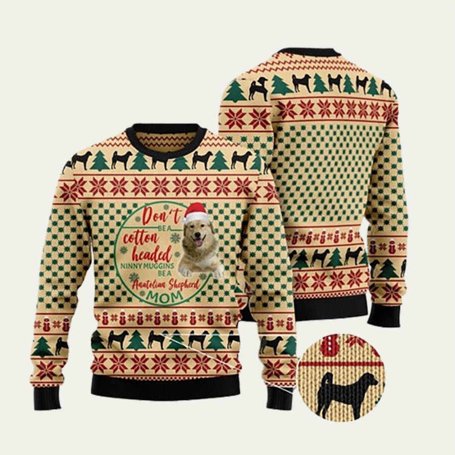 Anatolian Shepherd Mom Ugly Christmas Sweater
