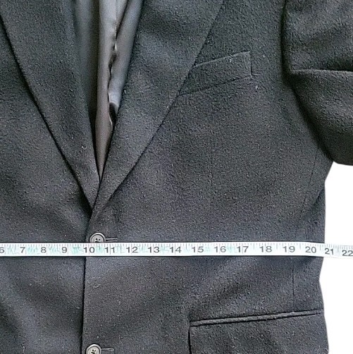 Tailors Row By Deansgate Blazer Mens 42 Black Pure Camel Hair Sport Coat Jacket