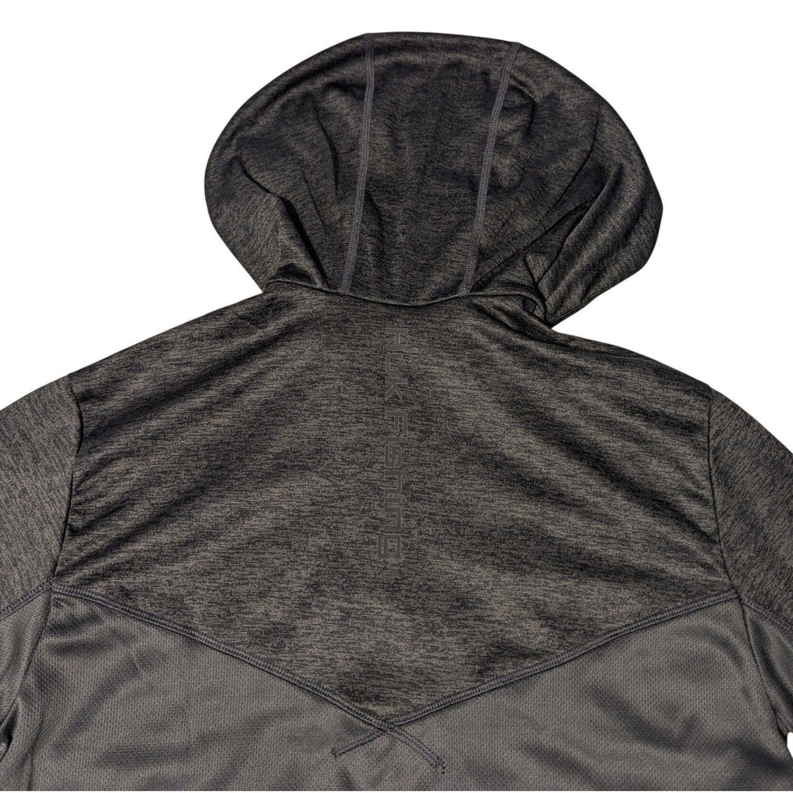 Huk Men Small Icon X Coldfront Hoodie 1/4 Zip Volcanic Ash Heather Grey Fishing