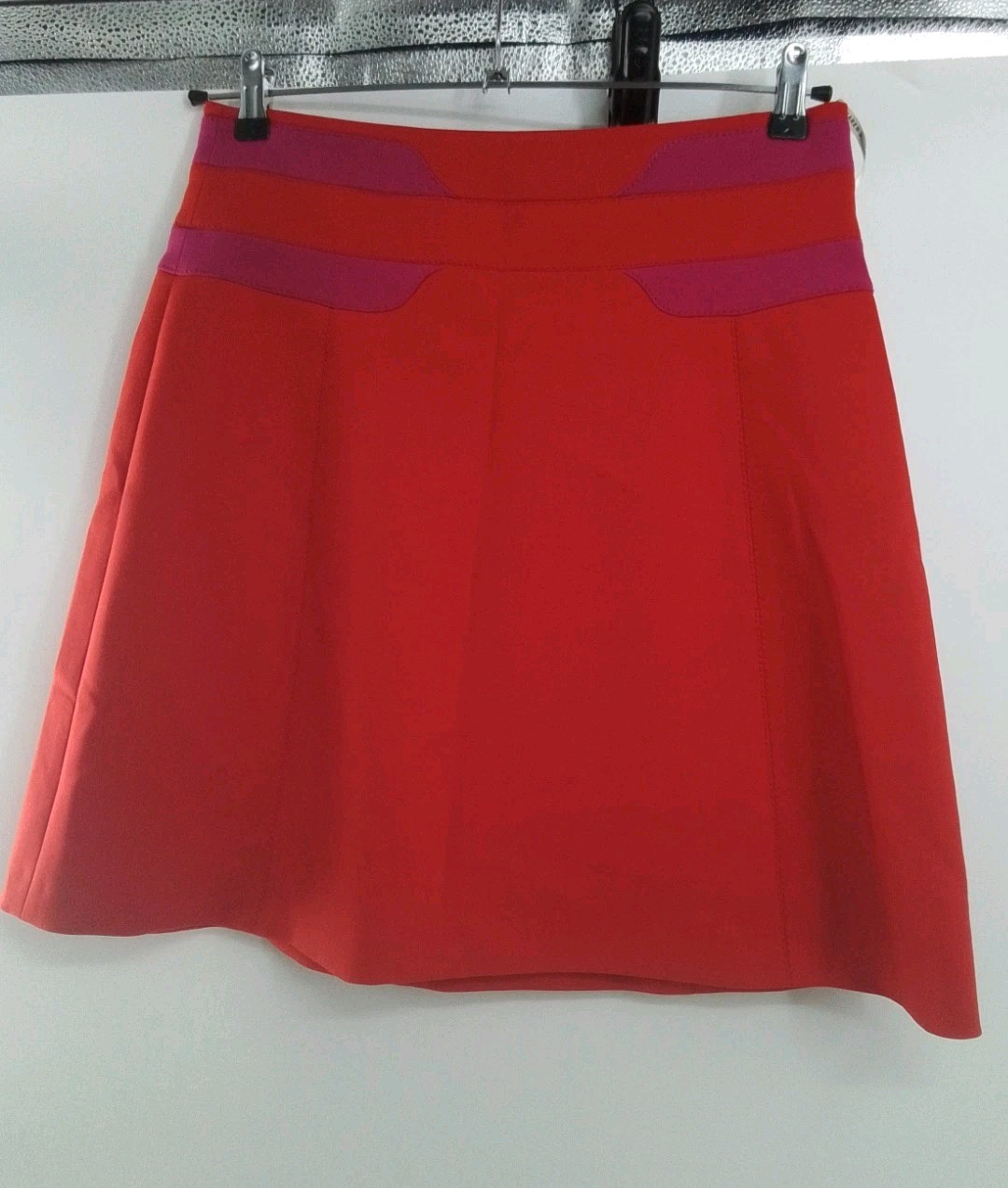 Karen Millen Red And Pink Skirt Uk 14 Waist 31 Inches Length 20 Inches Lined