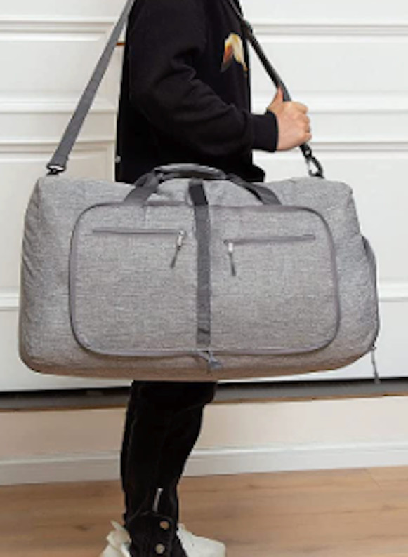 Travel Duffle Bag 85L Black, Foldable, with Shoes Compartment, Best sale