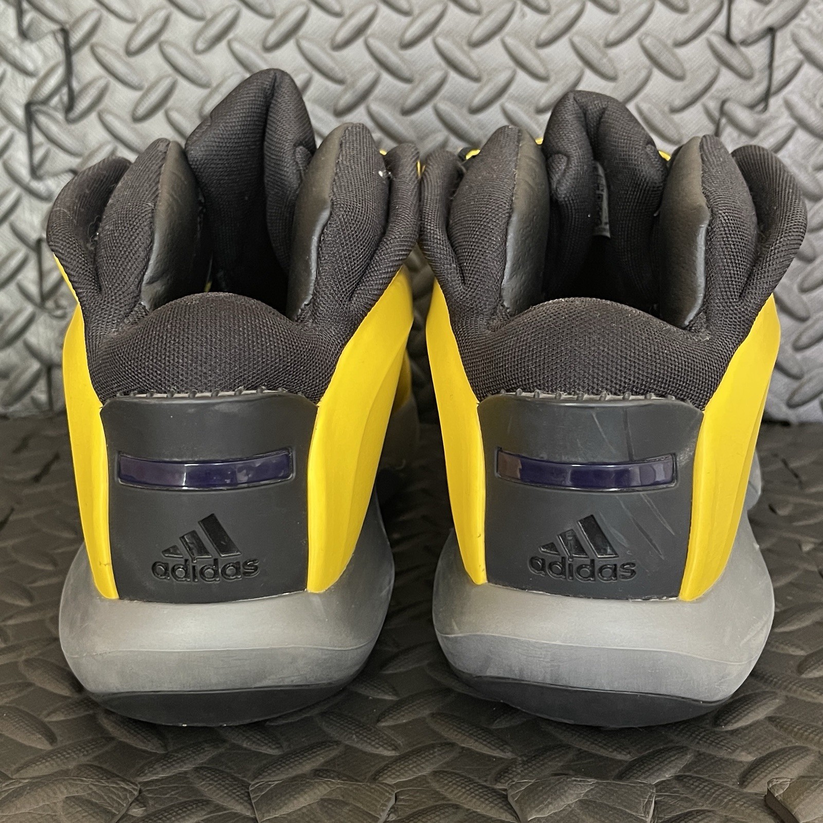 2 PAIR Lot of Adidas Crazy 1 Black & Yellow Kobe Bryant Retro Shoes Men’s Sz 8.5