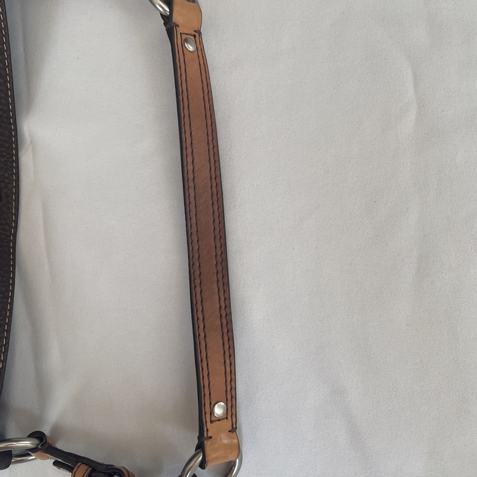 Coach Brown Pebble Leather Chelsea Shoulder Bag Purse F12338 Medium Turn Lock