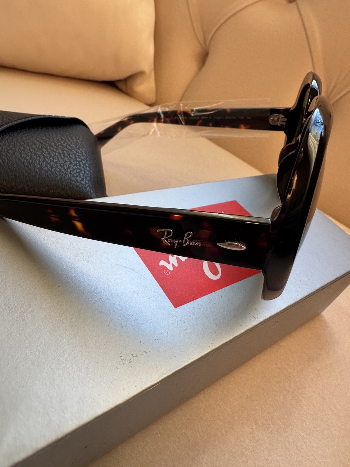 New Ray-Ban Jackie Ohh II Tortoise/ Green G15 60mm Sunglasses RB4098