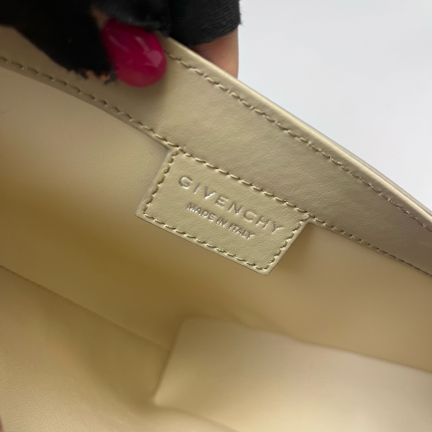 Authentic Givenchy Cut-out Cowhide Leather Crossbody Khaki Silver-Tone eBay AG