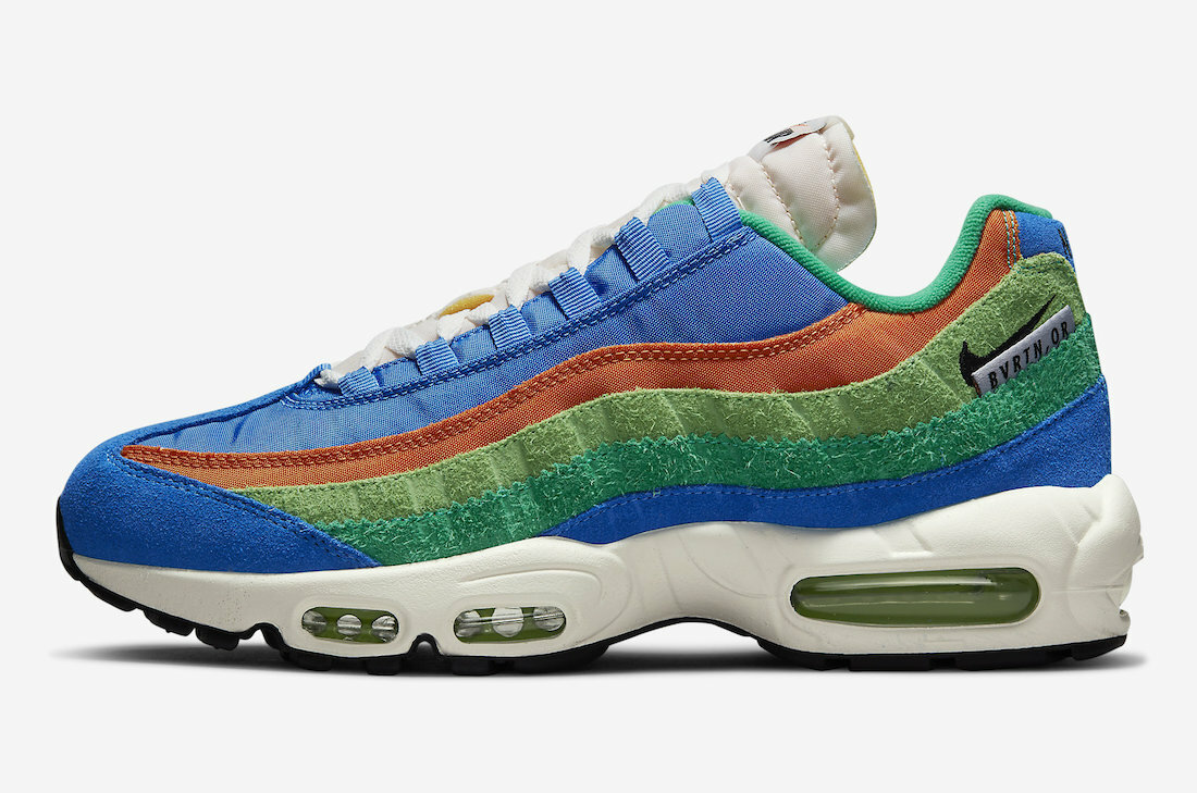 Nike Air Max 95 SE Running Club Multicolor Photo Blue Green DH2718-400 sz 8 Men