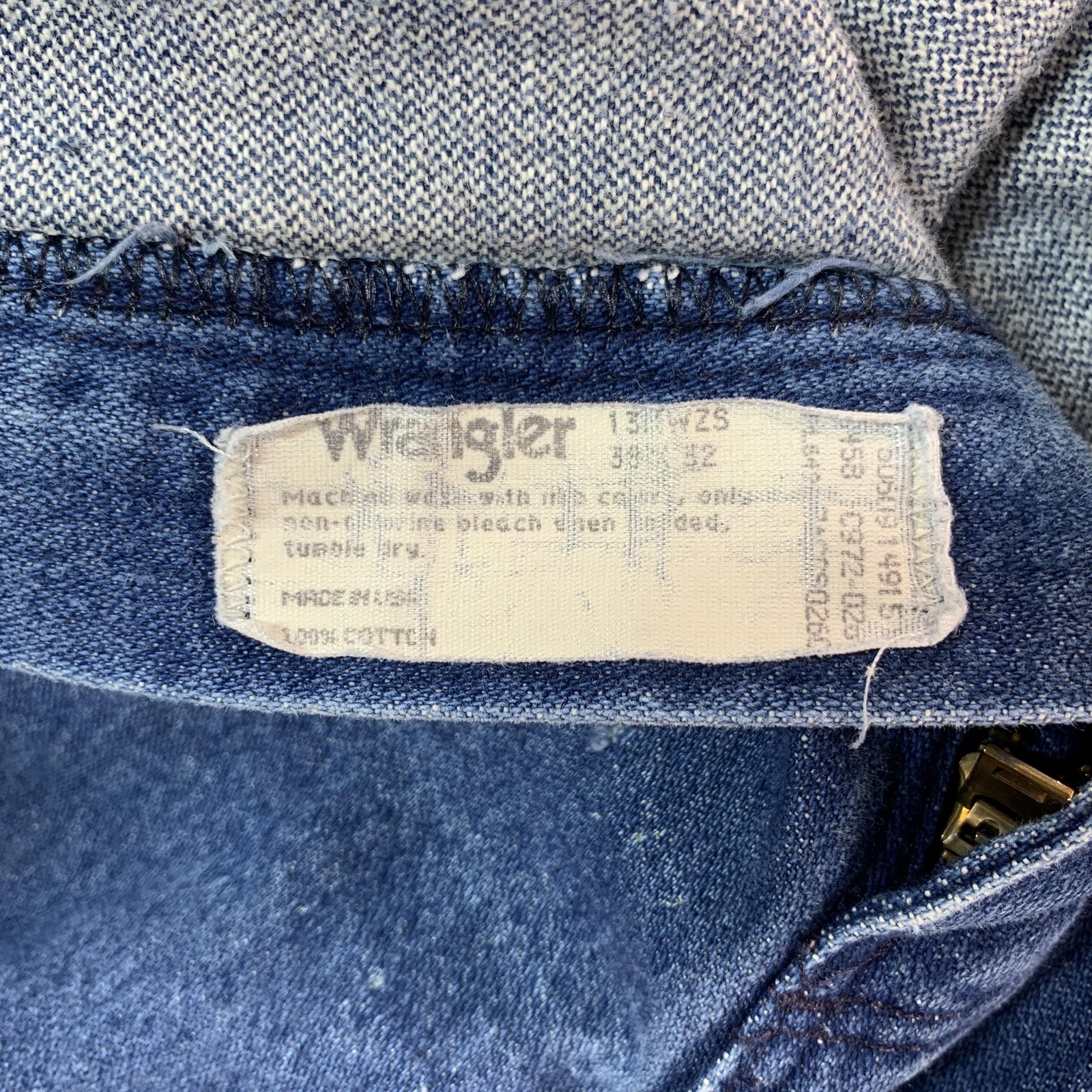 Vintage Wrangler Cowboy Cut Jeans Mens 38×32 Blue Denim 13MWZ USA Workwear