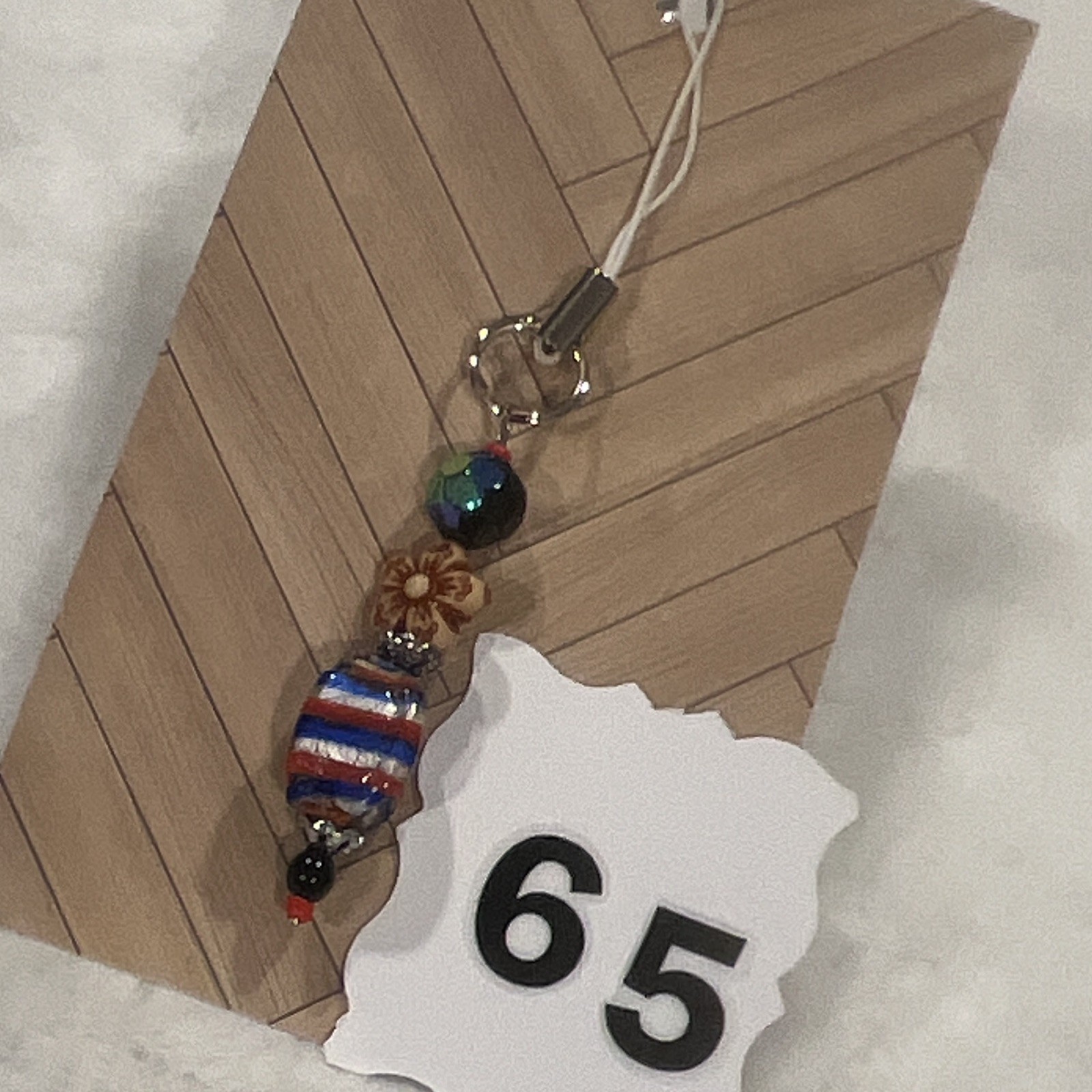 Handmade Multicolor Beaded phone charm strap
