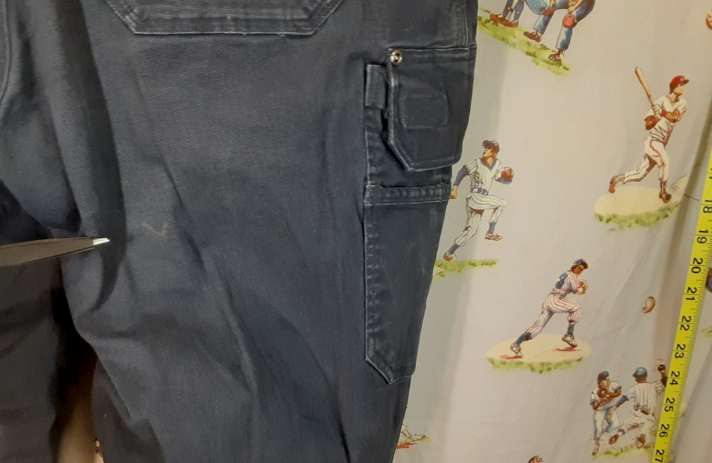 👀 Duluth Trading Co Mens 38×34 Flex Fire Hose Blue Ultimate Cargo Canvas