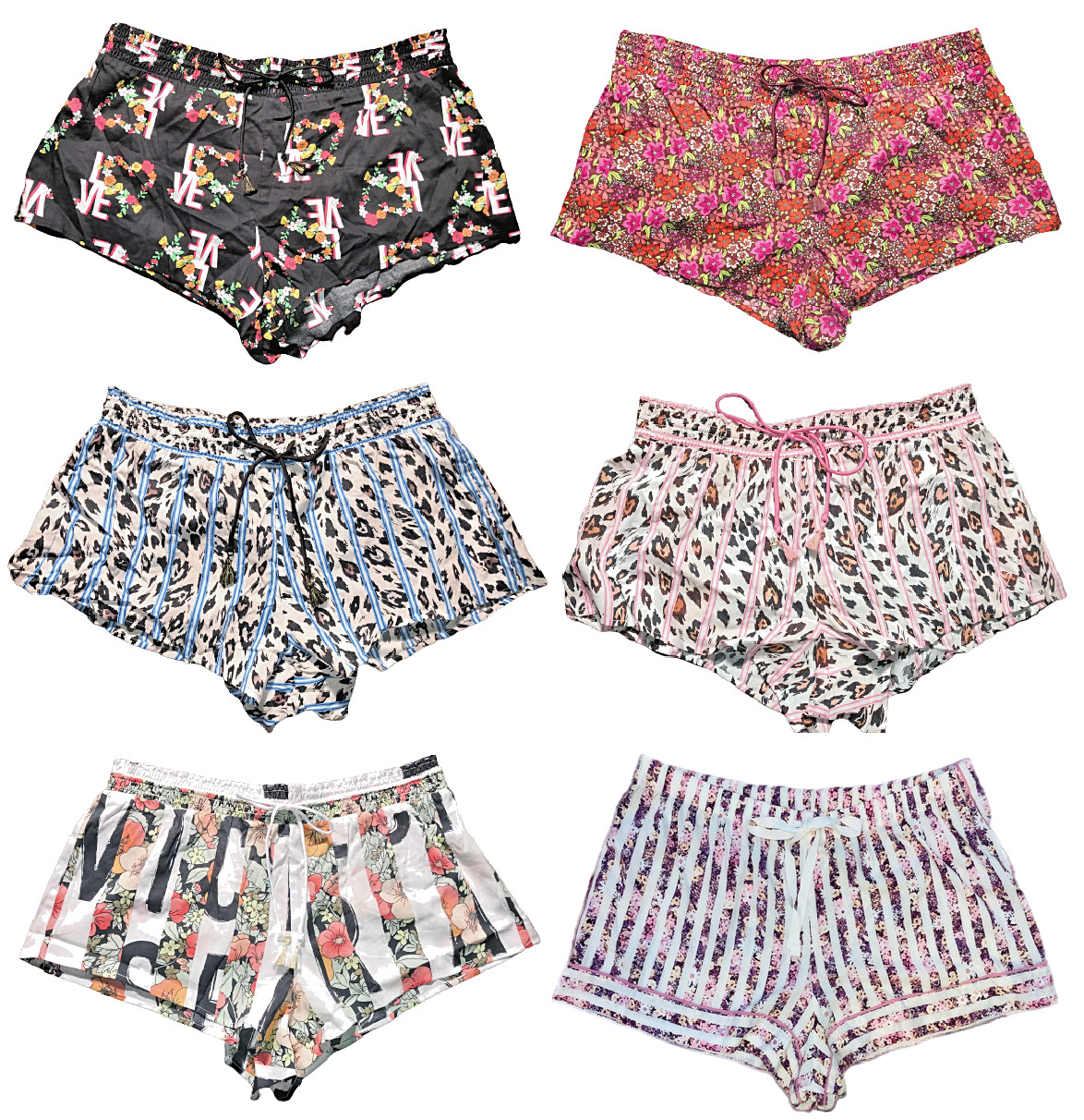 VICTORIAS SECRET SLEEP PAJAMA LOUNGE SHORTS FLORAL LEOPARD XS S M L XL NWT