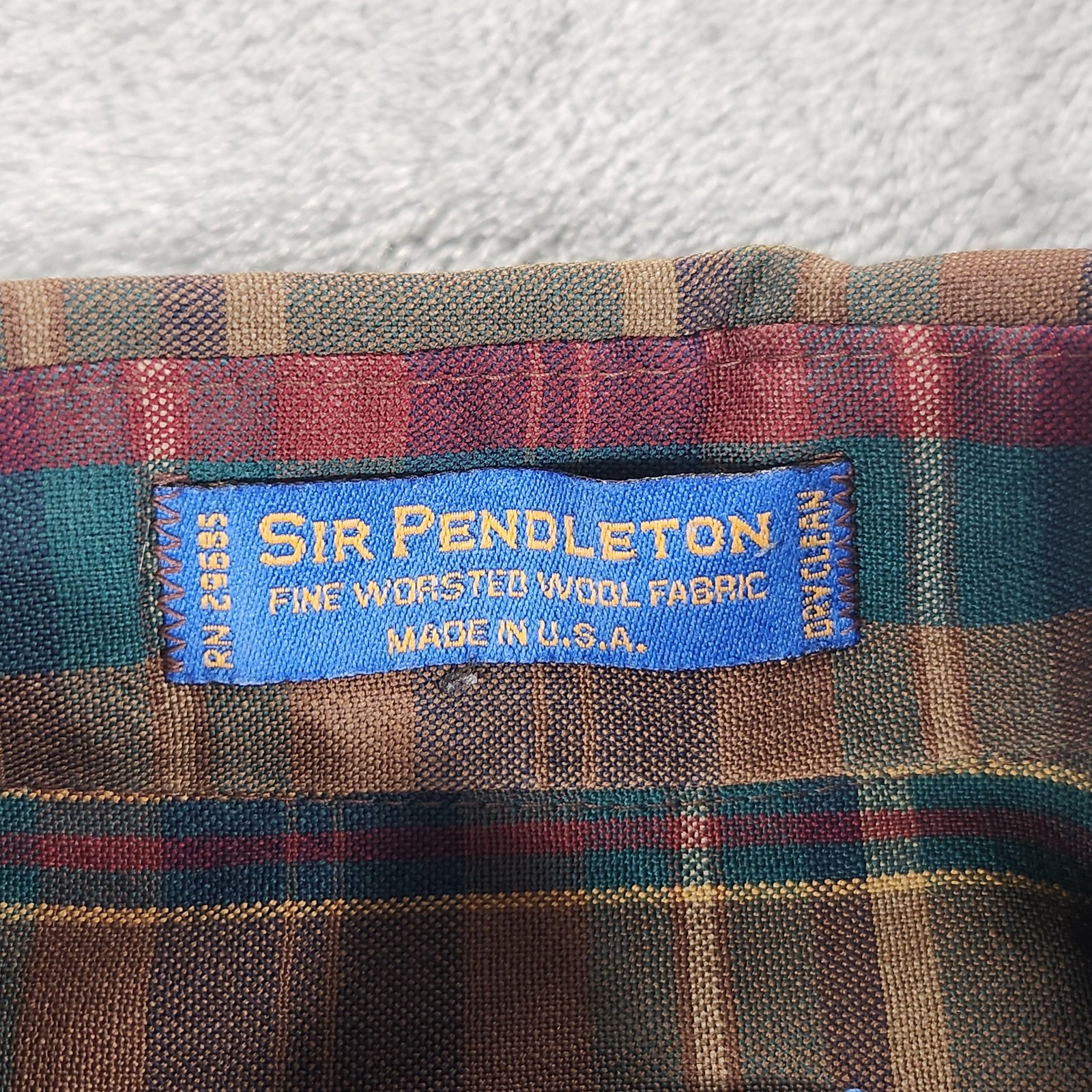 Vintage Pendleton Sir Pendleton Shirt Mens Medium Plaid Wool Made USA 90s
