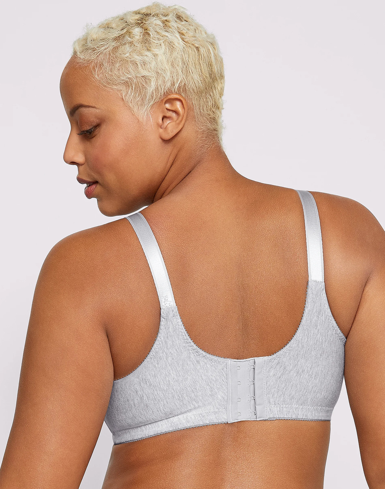 Bali Double Support Bra Cotton Wirefree Comfort U Back Stretch Full Figure 3036