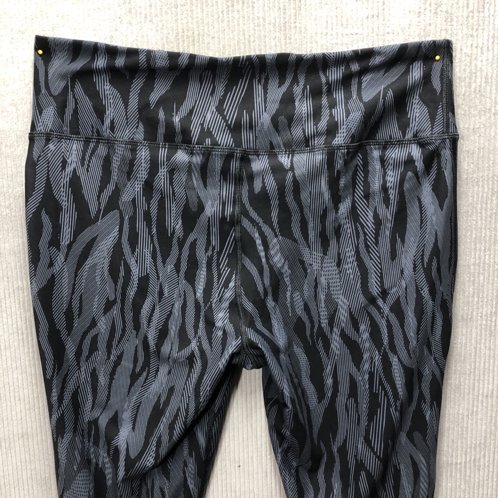 Athletic Works Leggings XXL Gray Black Pattern Workout Exercise