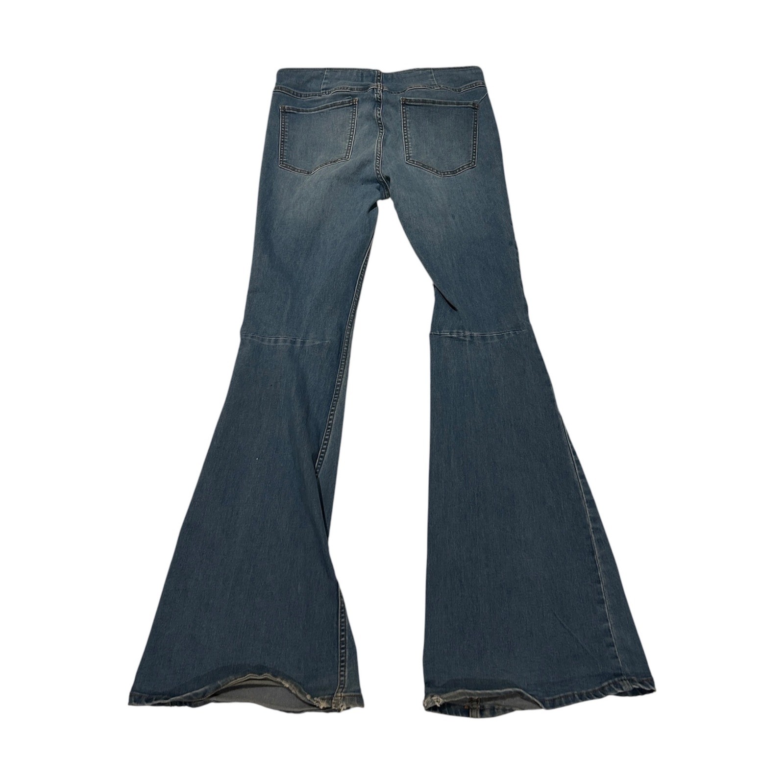 Free People We The Free Penny Pull On Flare Jeans Medium Wash Denim Size 30