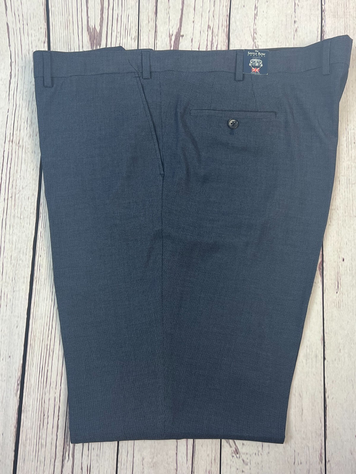 The Savile Row Mayfair Straight Fit Pants Navy 46W/50L