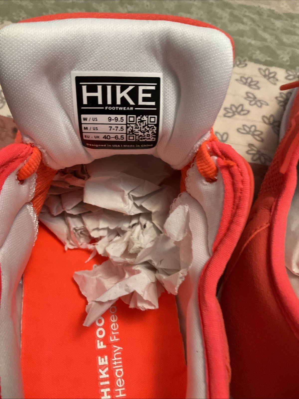Hike Footwear HF Stride Hands Off Barefoot Orange Shoes Women’s 9 EU 40 New
