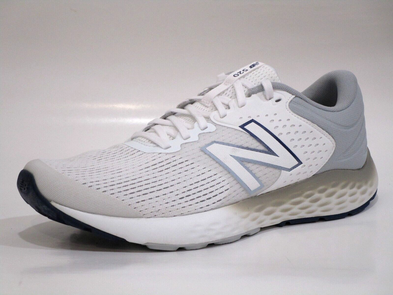 New Balance Men’s 520 V7 Running Sneaker Shoes, White/Grey