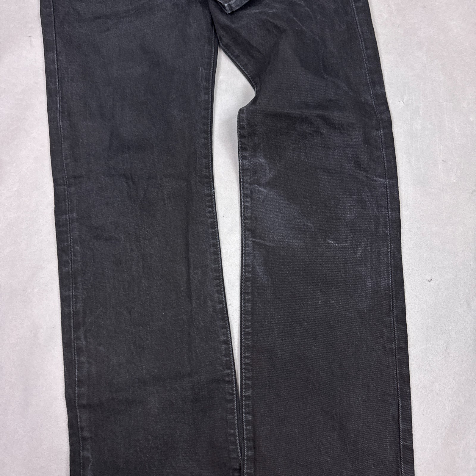 Levis 501 Jeans Mens 34×32 Black Button Fly Denim Pants Straight Dark (Tag34x36)