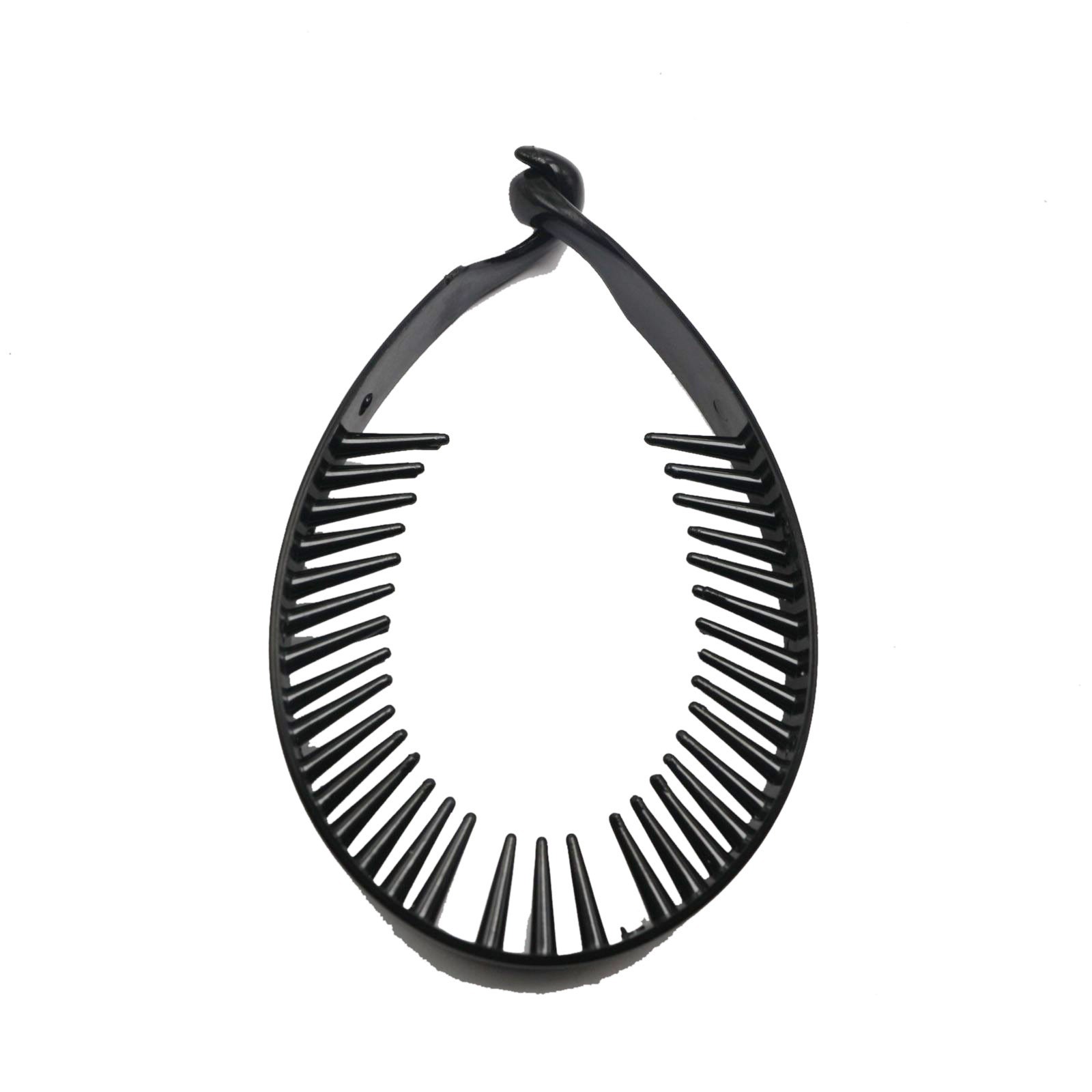 10 Pcs Black Plastic Large Twisted Ponytail Clip Holder Hair Claw 98mm Styling