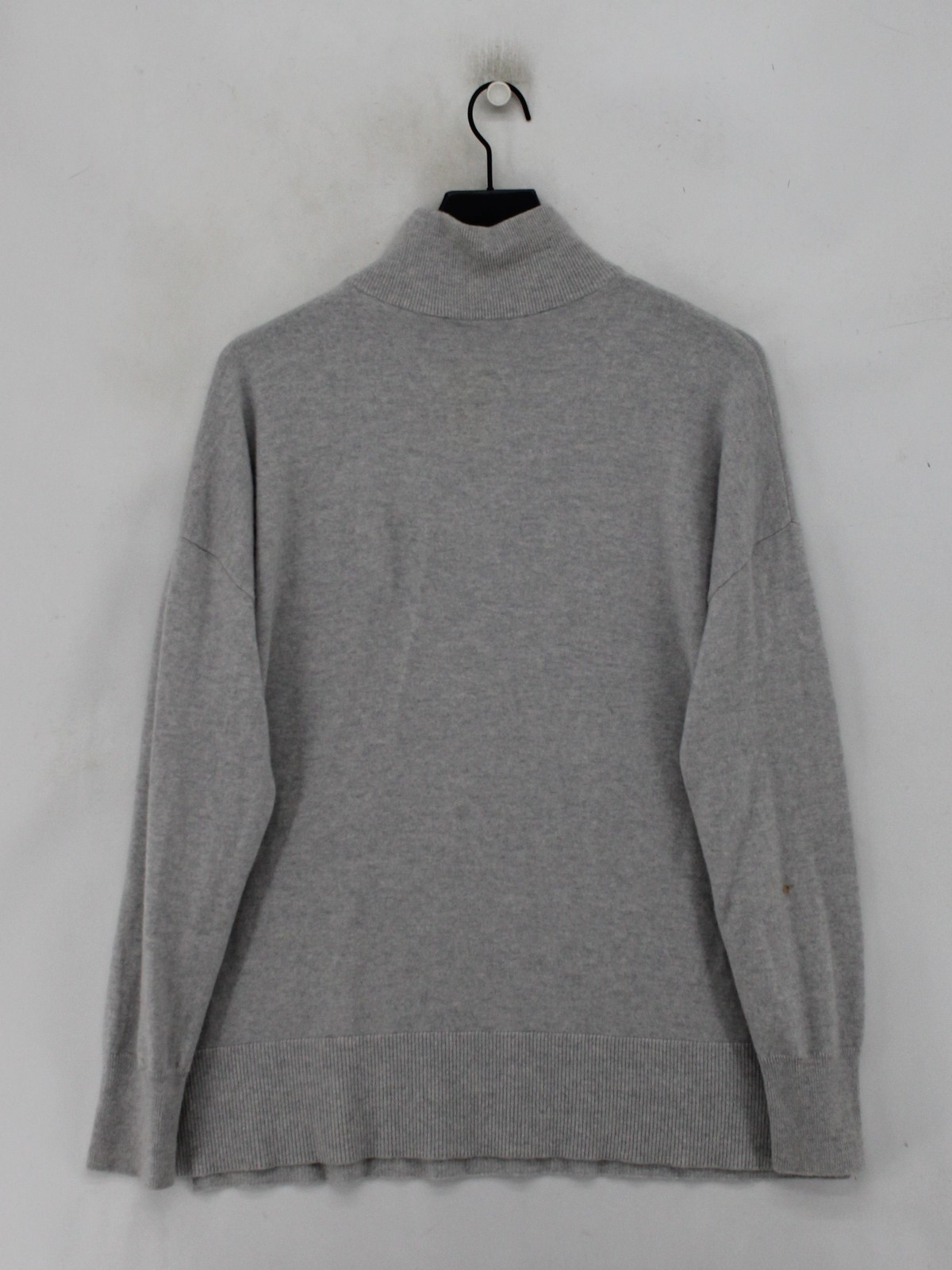 & Other Stories Women’s Jumper L Grey 100% Cashmere Mock Neck Pullover