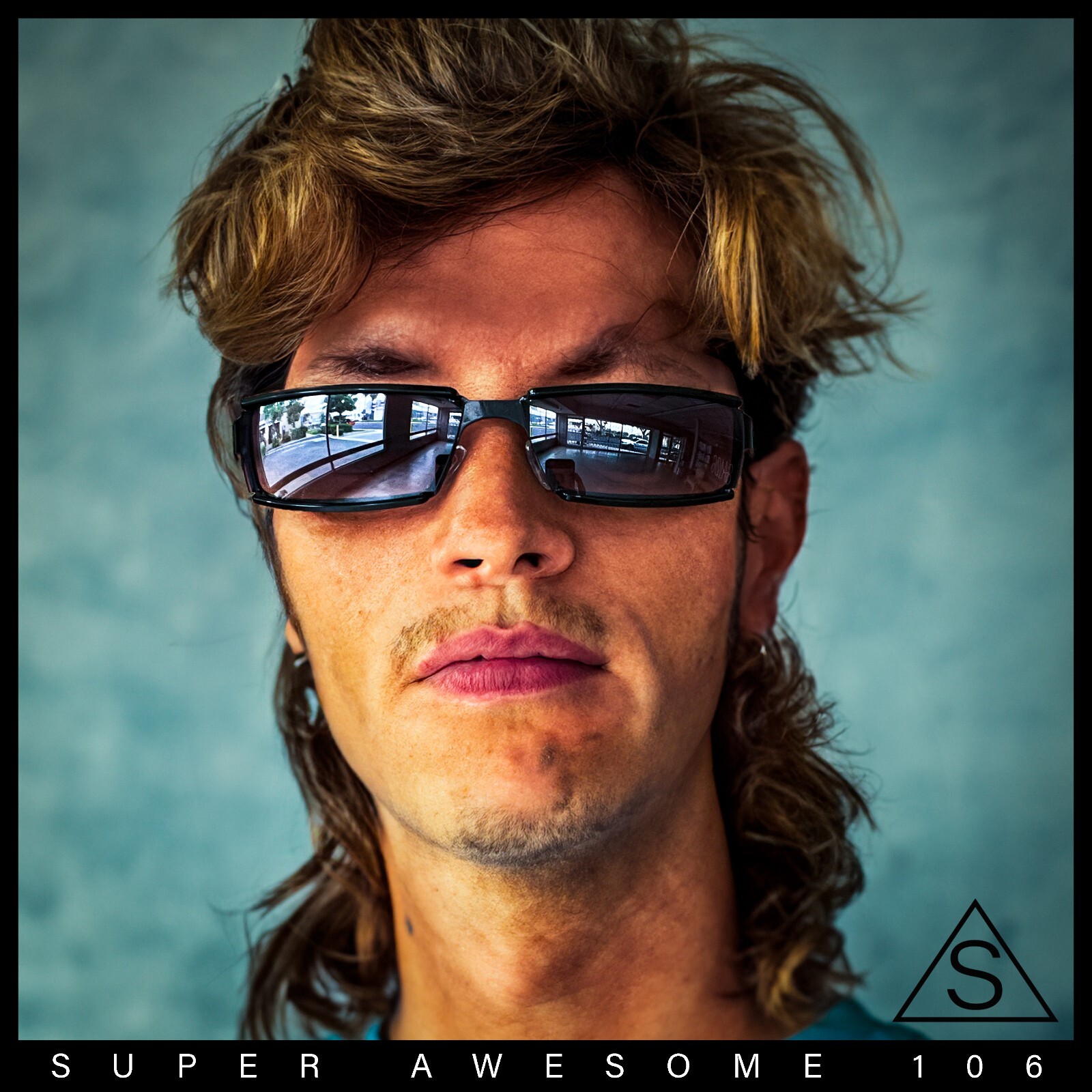 90s Styling Narrow Warp Rectangle Sport Mob Metal Rim Sunglasses