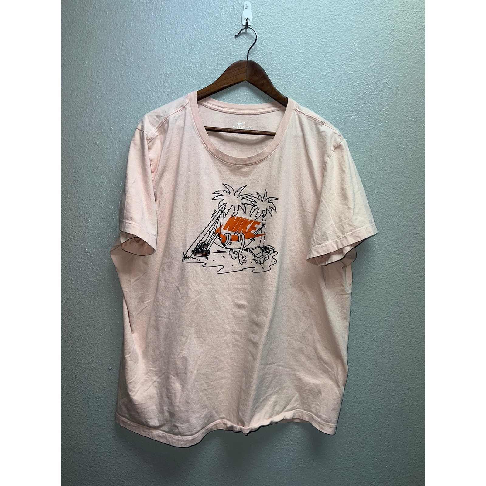 Womens Futura Pink Shirt Sportswear Beach Hammock Graphic Tee Women 2XL XXL