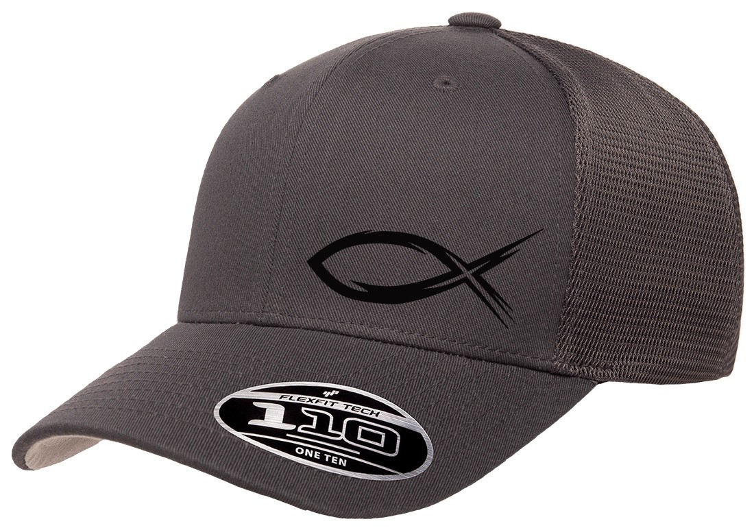 GOD JESUS RELIGION FISH TRUCKER SNAPBACK FLEXFIT 110M HAT *FREE SHIPPING*